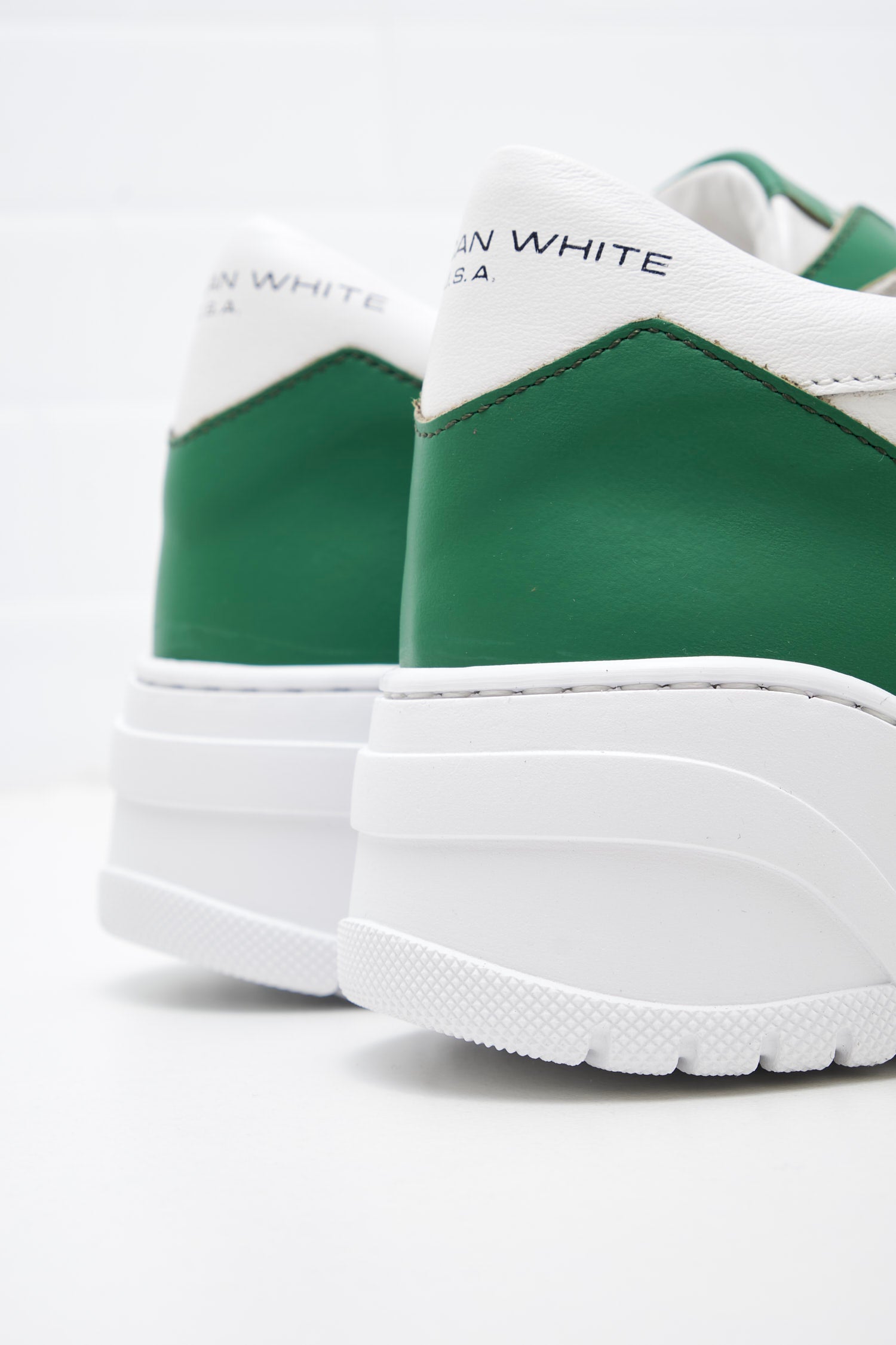 American White - Sneakers Man Emmeuno Logo Bicolor green white 