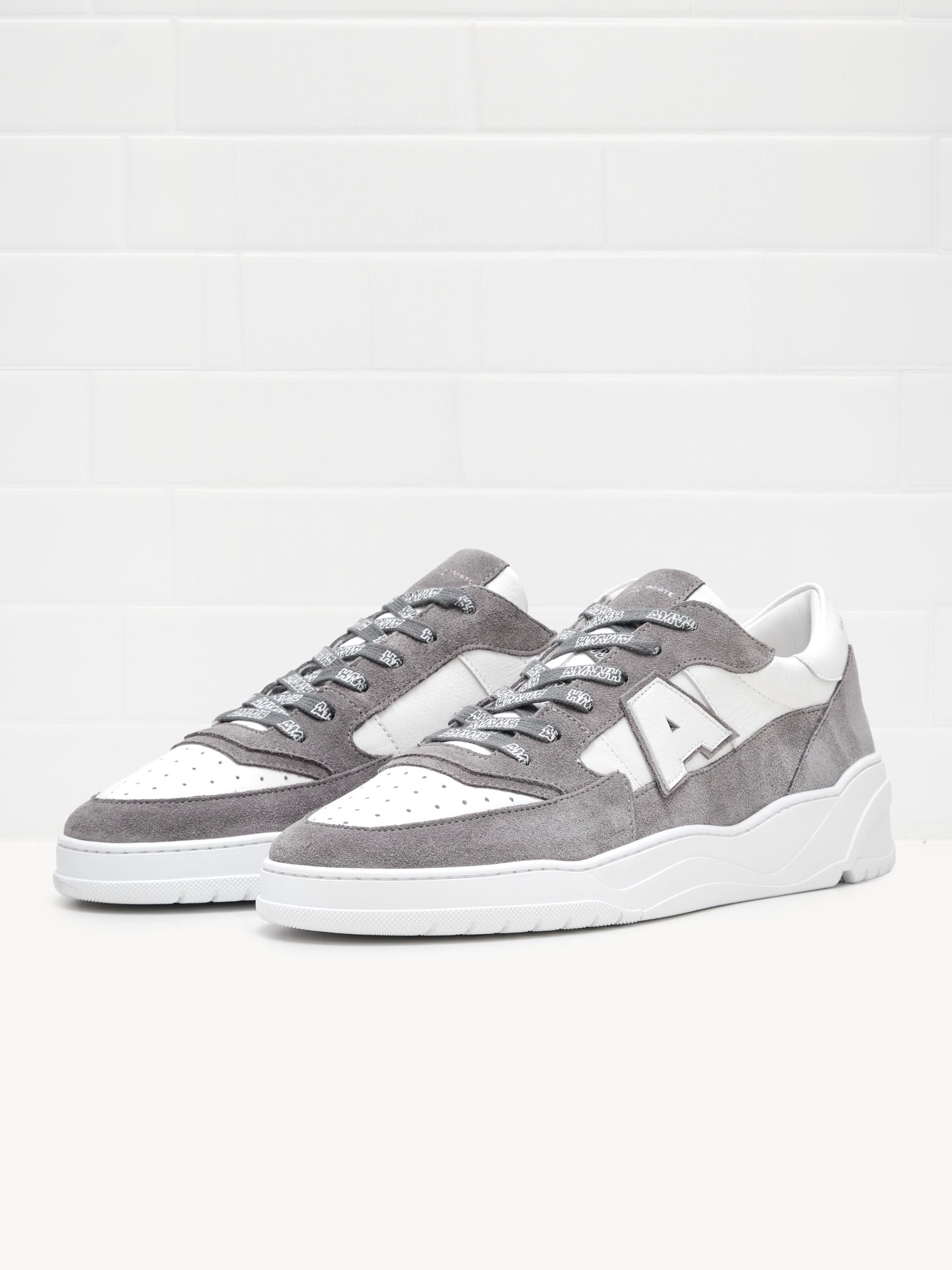 American White - Sneakers Man Emmeuno Logo Bicolor grey white 