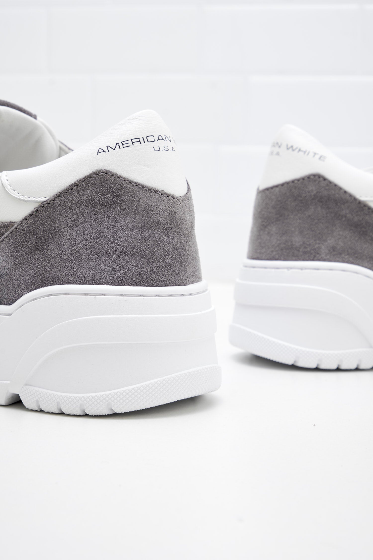 American White - Sneakers Man Emmeuno Logo Bicolor grey white 