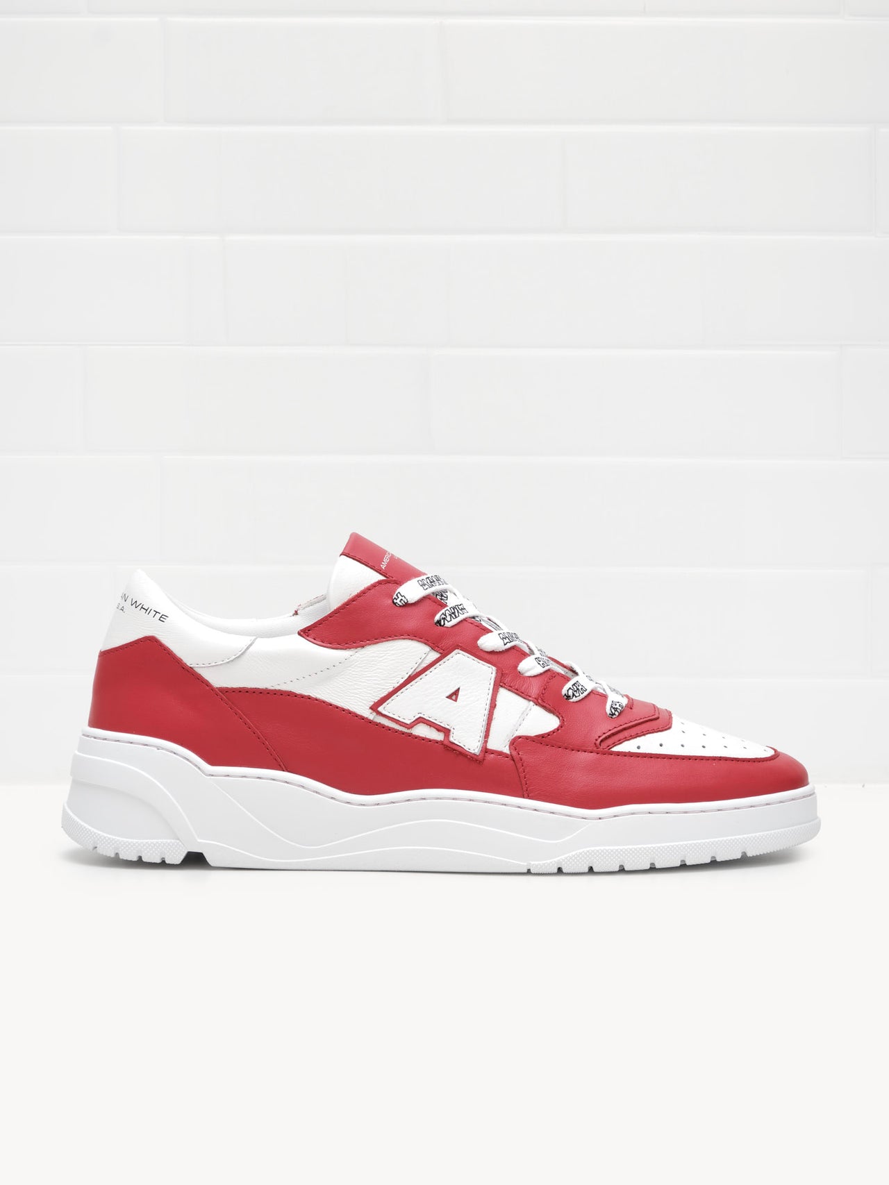 American White Man Emmeuno Logo Bicolor red white