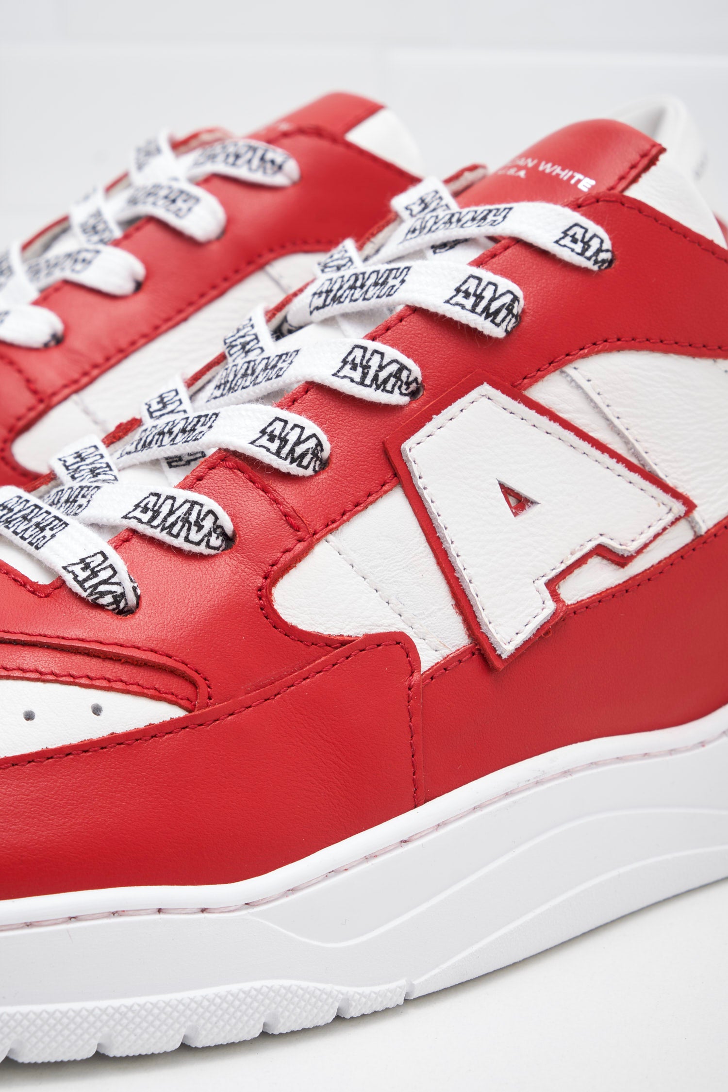 American White - Sneakers Man Emmeuno Logo Bicolor red white 