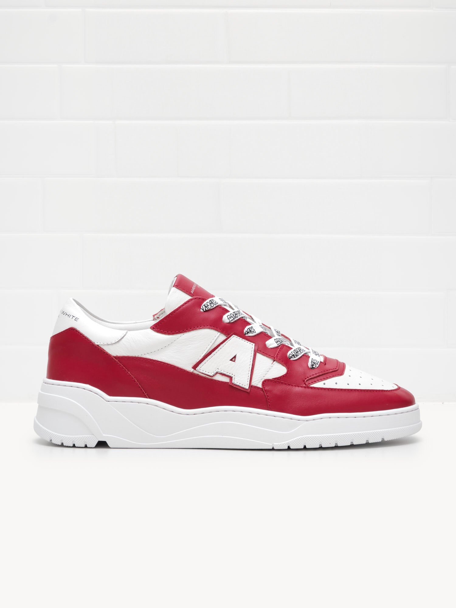 American White - Sneakers Man Emmeuno Logo Bicolor rouge white 