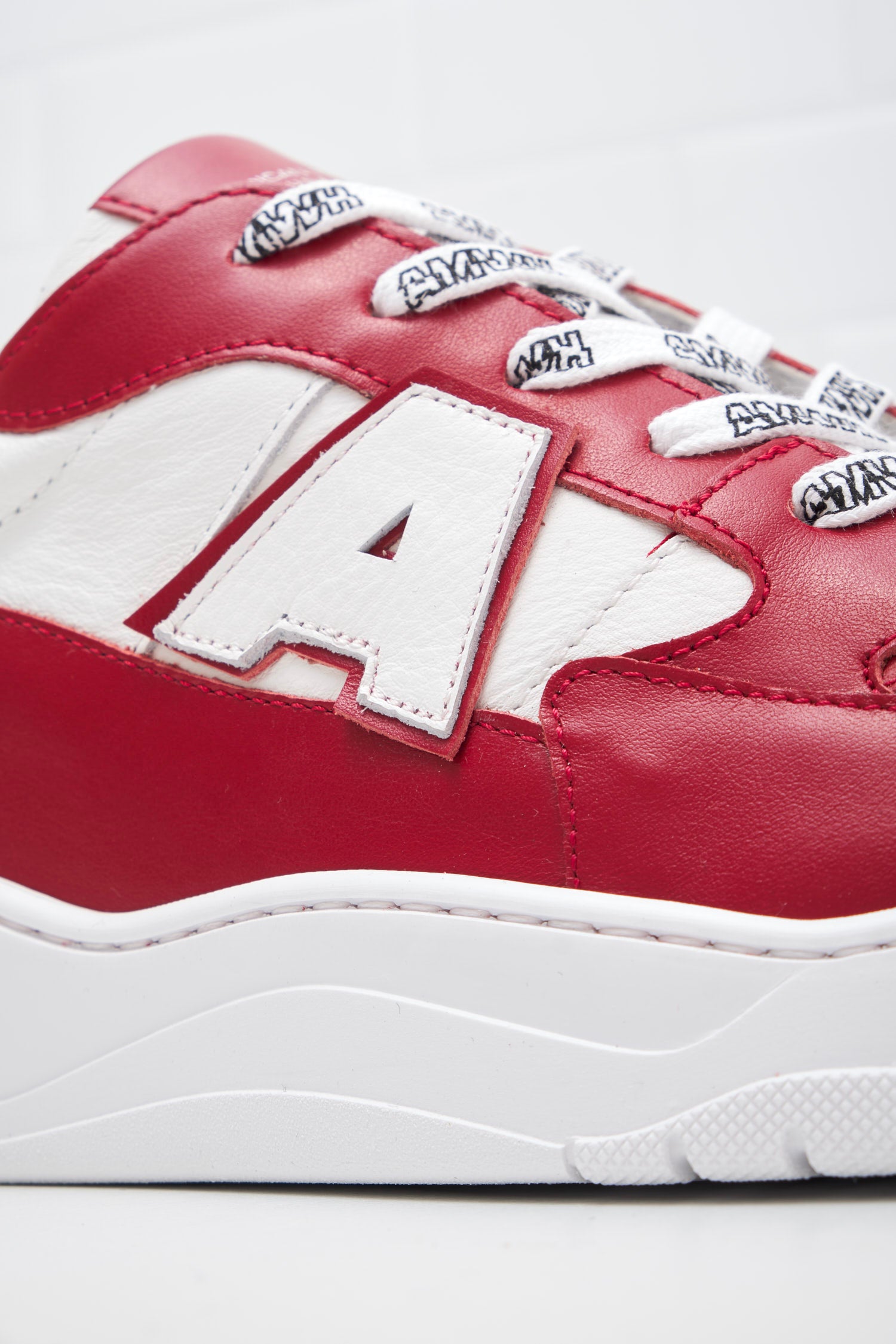American White - Sneakers Man Emmeuno Logo Bicolor rouge white 