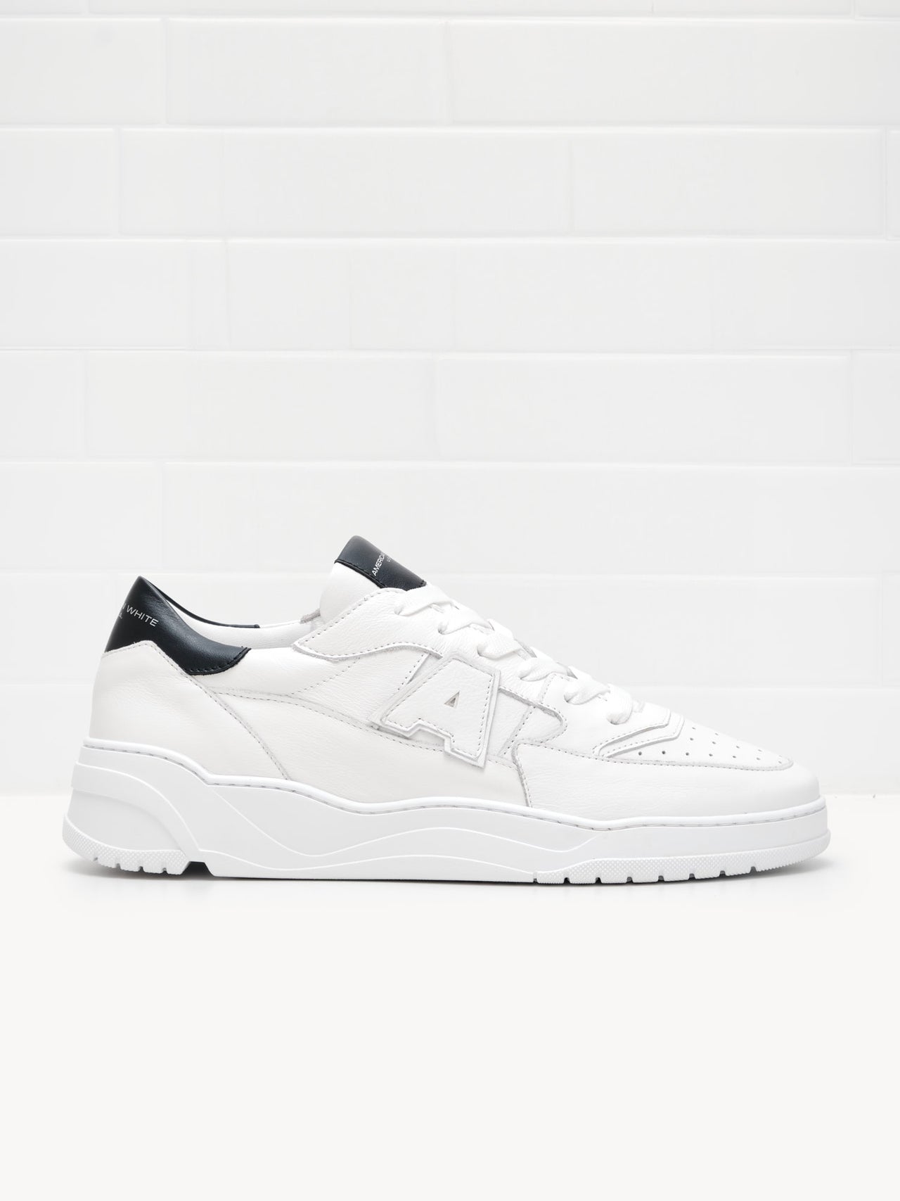 American White Man Emmeuno Logo white black