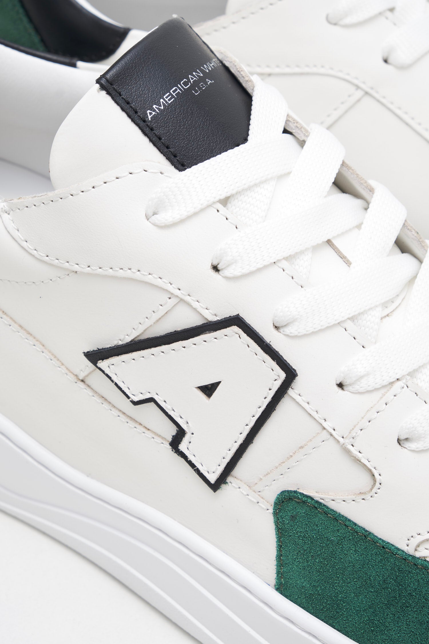 American White - Sneakers Man Emmeuno Logo Explorer white green black 