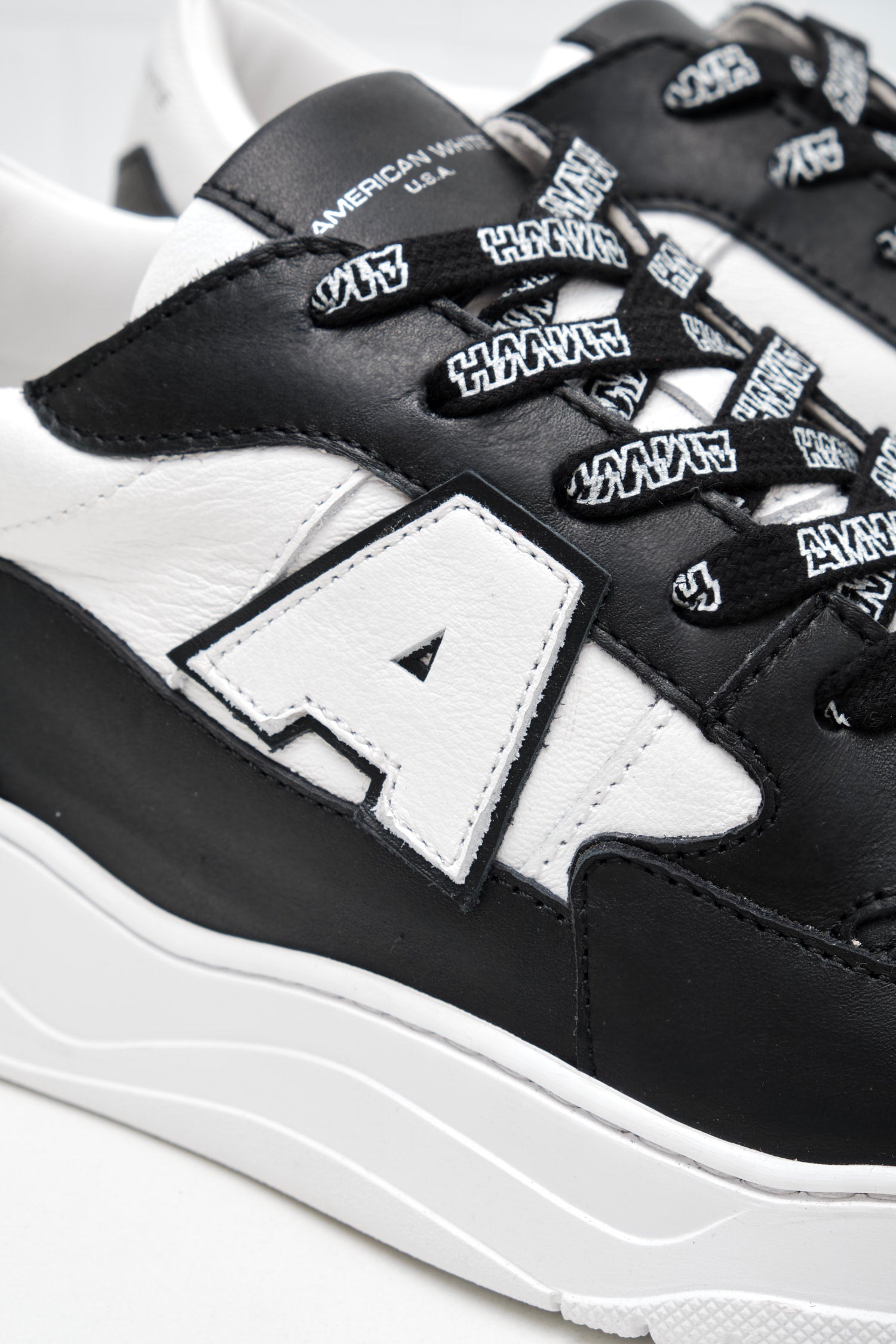 American White - Sneakers Woman Emmeuno Logo Bicolor black white 