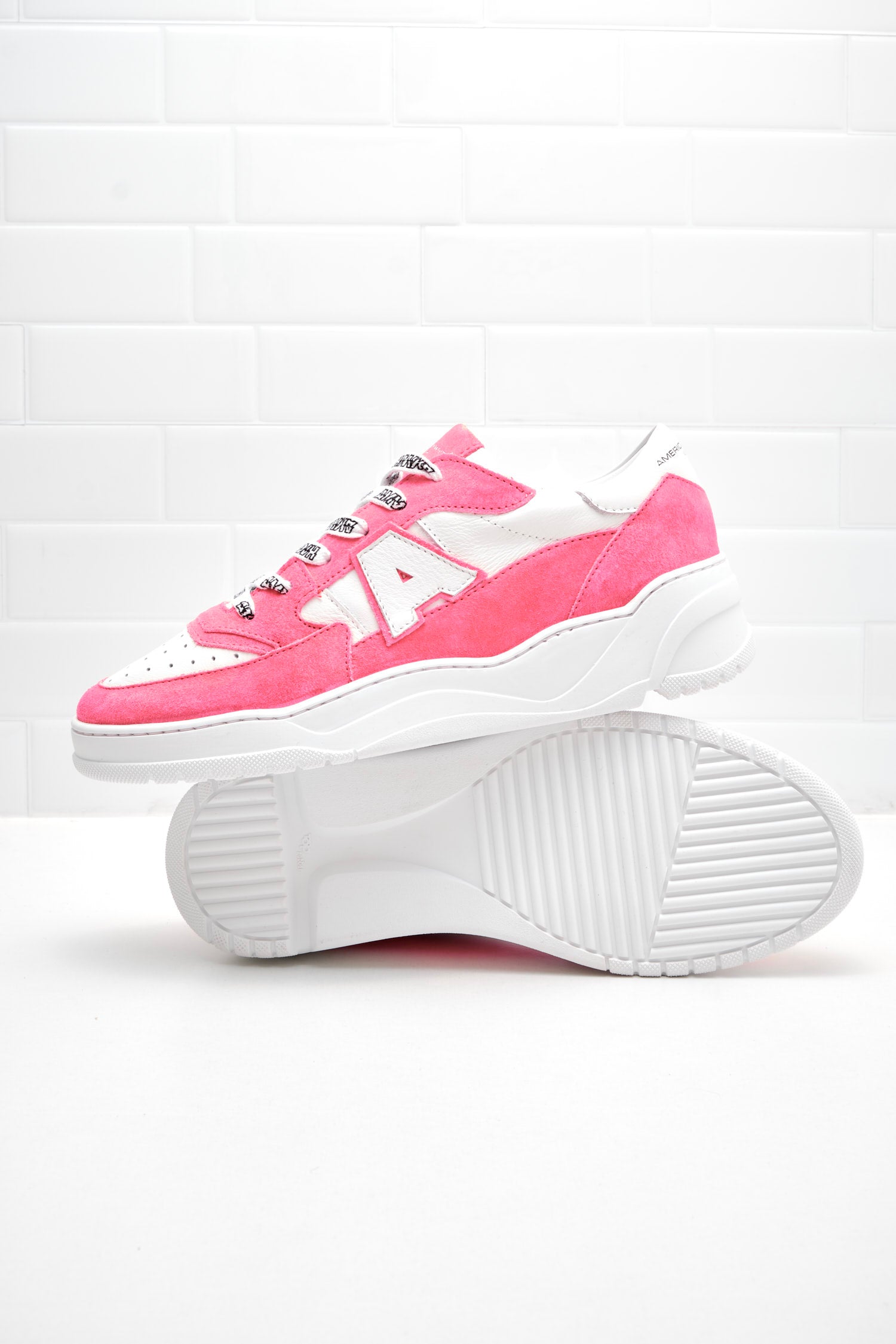American White - Sneakers Woman Emmeuno Logo Bicolor bubble white 