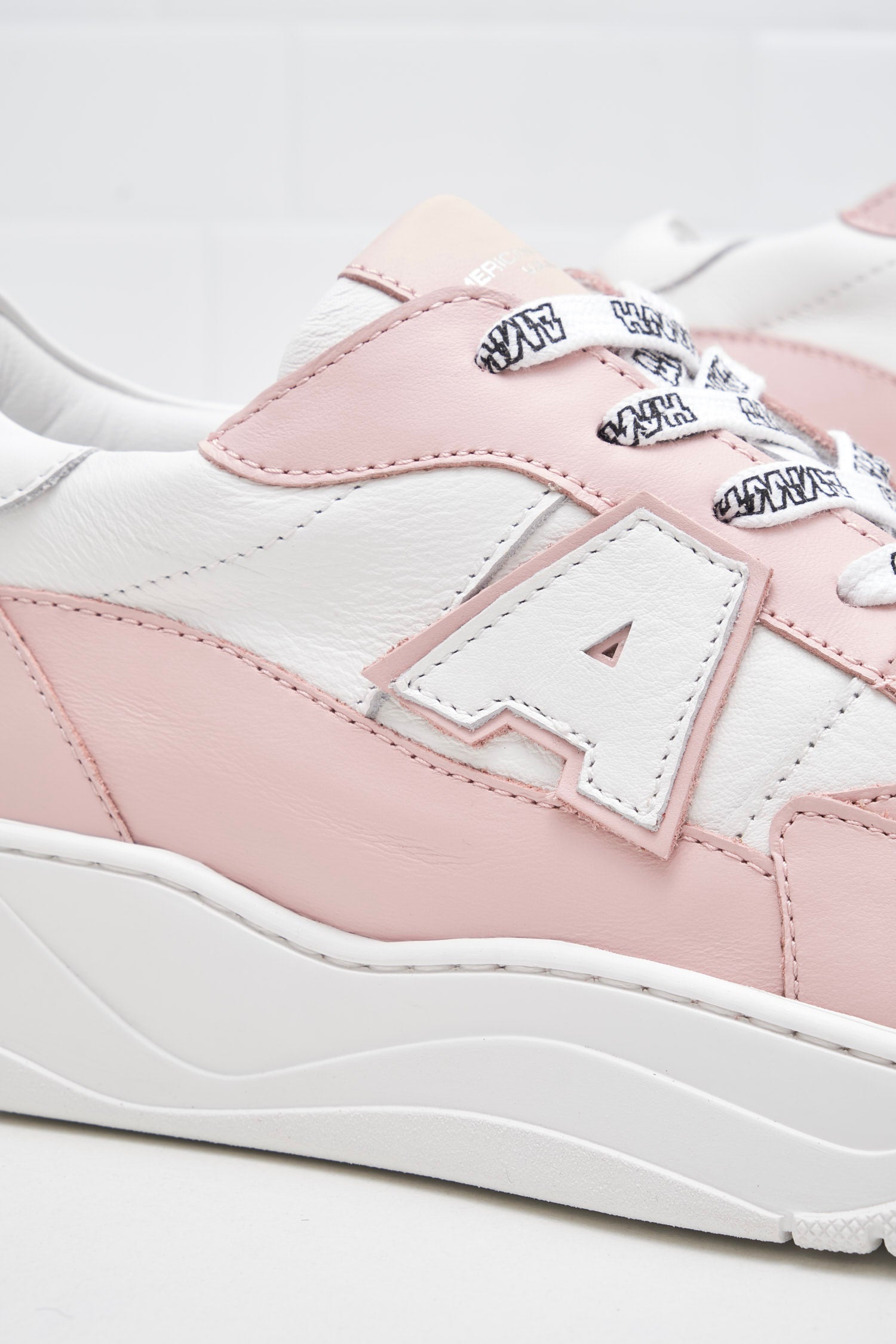 American White - Sneakers Woman Emmeuno Logo Bicolor pink white 