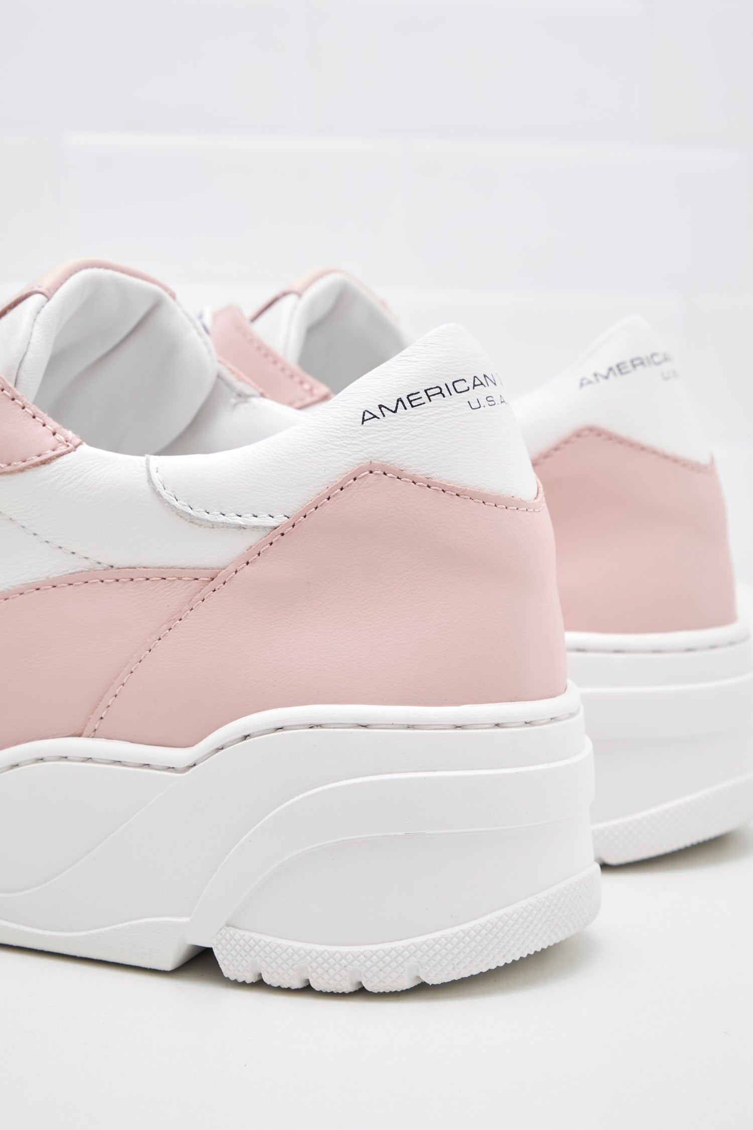 American White - Sneakers Woman Emmeuno Logo Bicolor pink white 