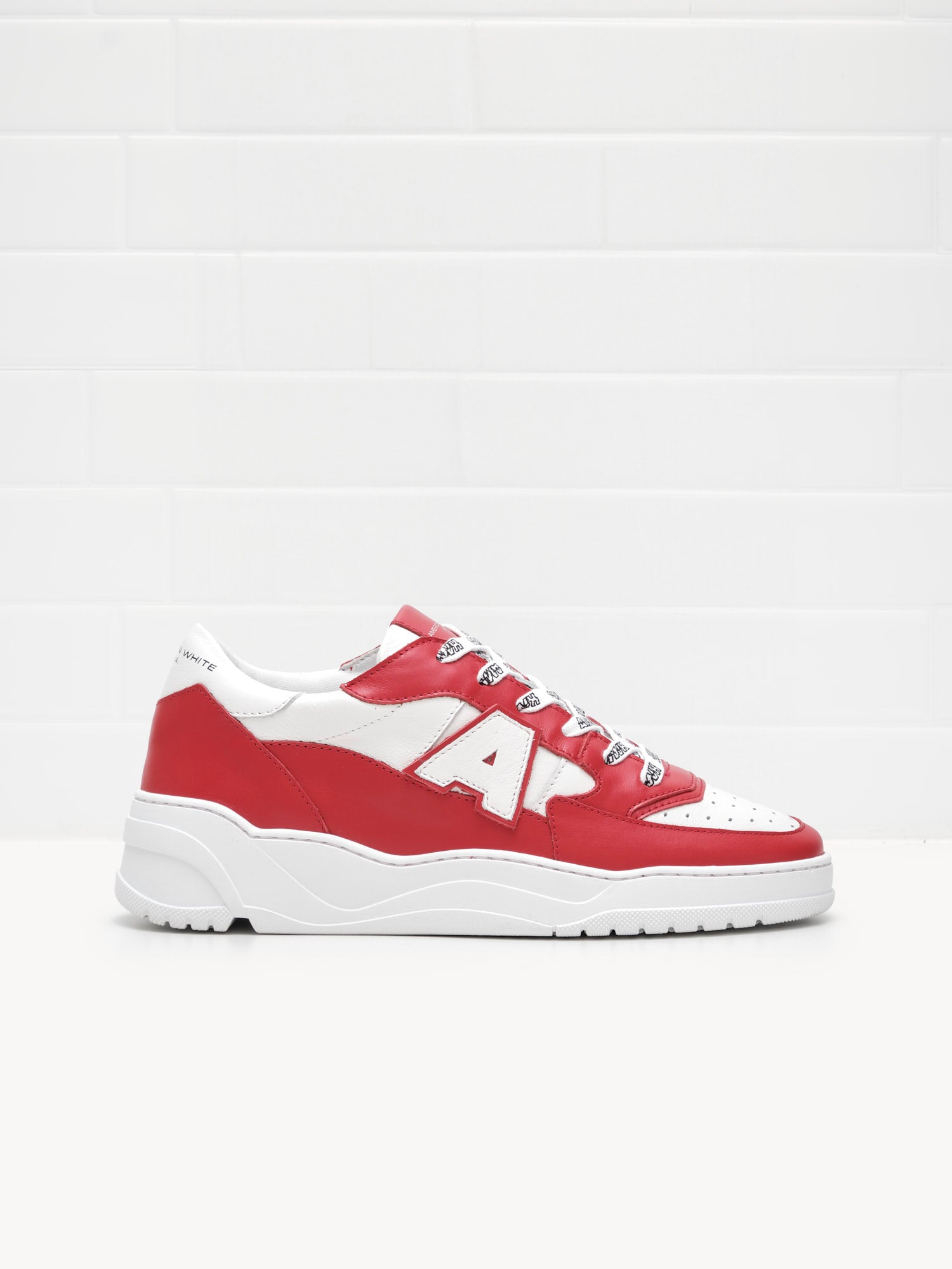 American White - Sneakers Woman Emmeuno Logo Bicolor red white 