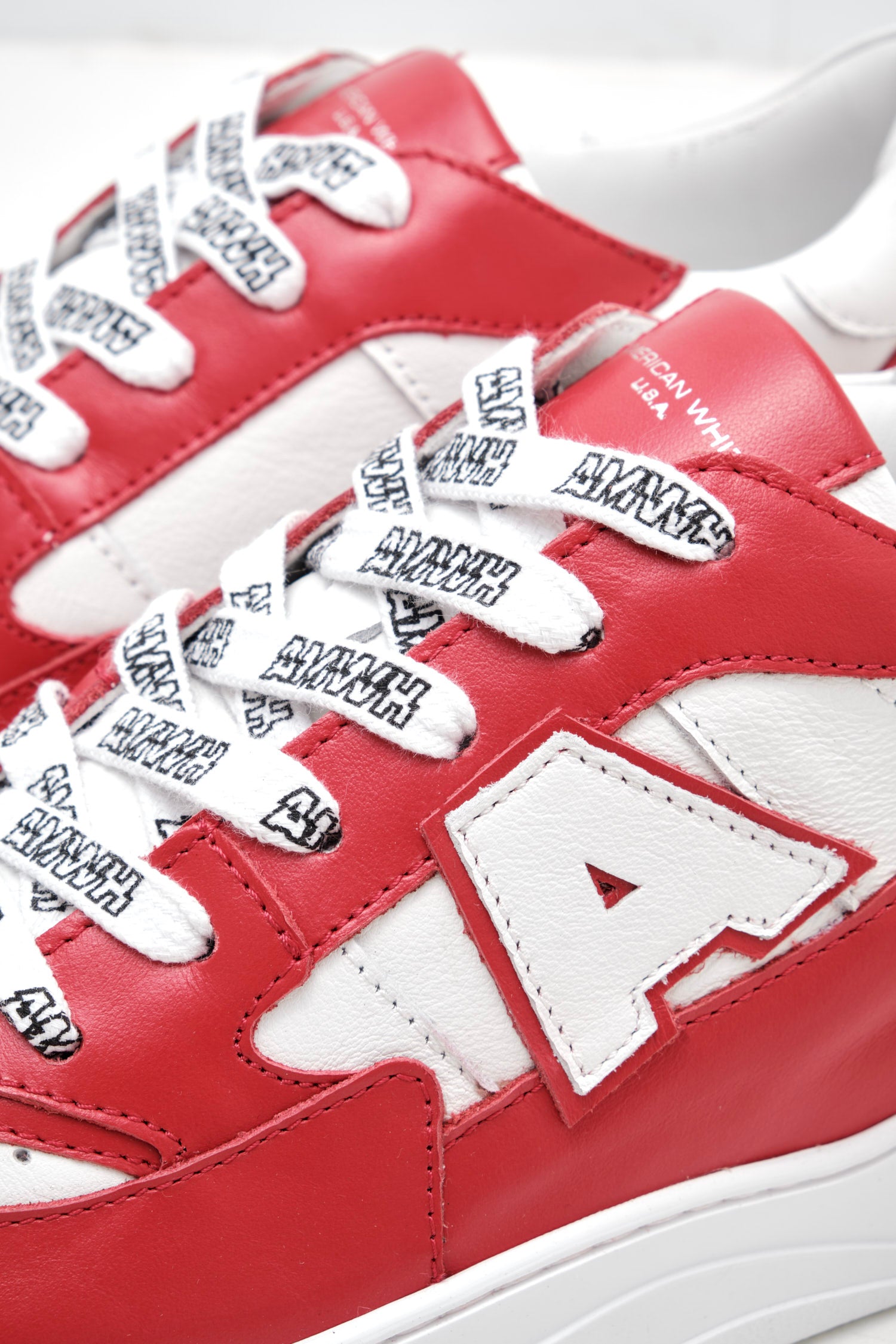 American White - Sneakers Woman Emmeuno Logo Bicolor red white 
