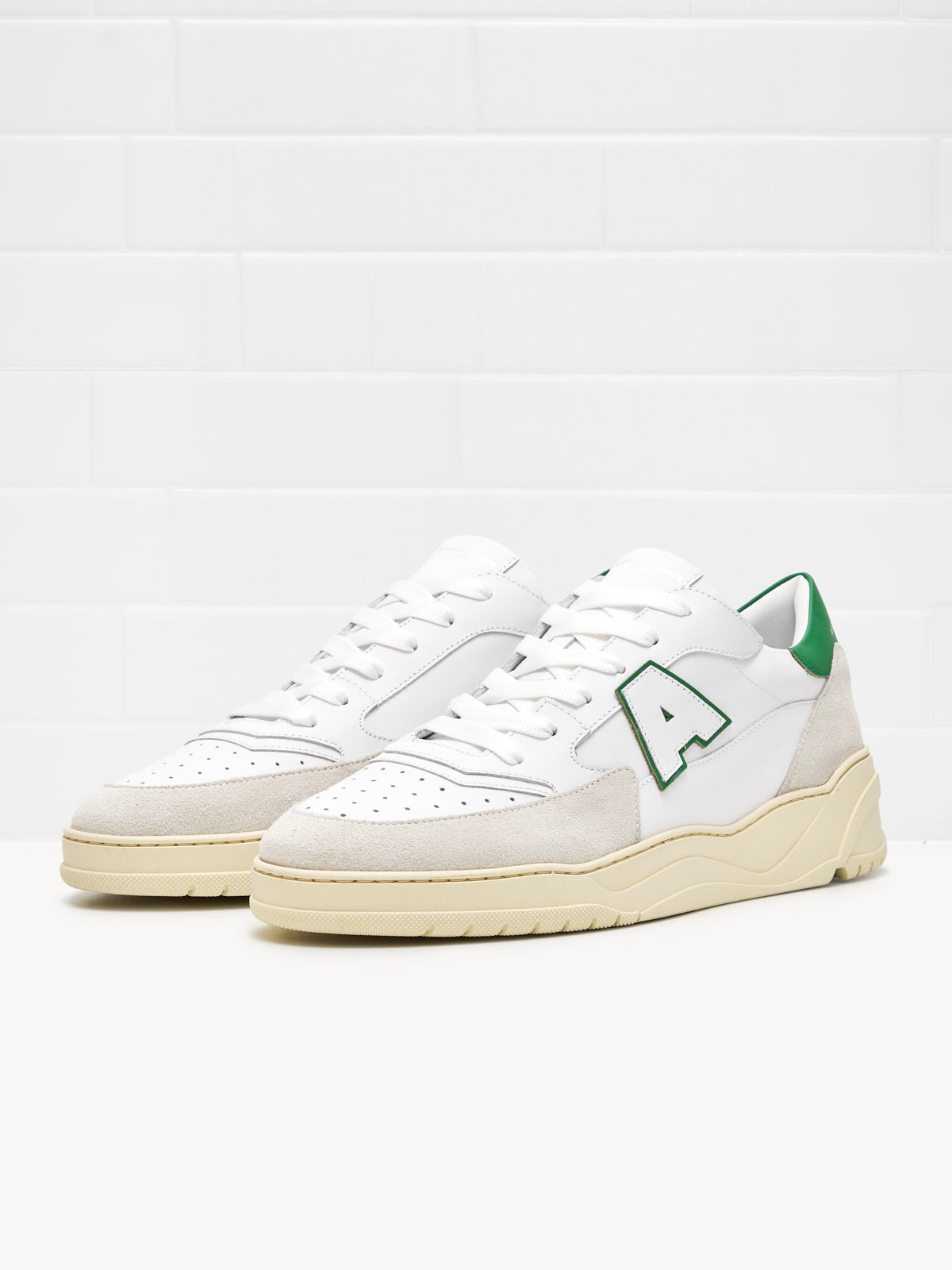 American White - Sneakers Man Emmeuno Logo Explorer white green 