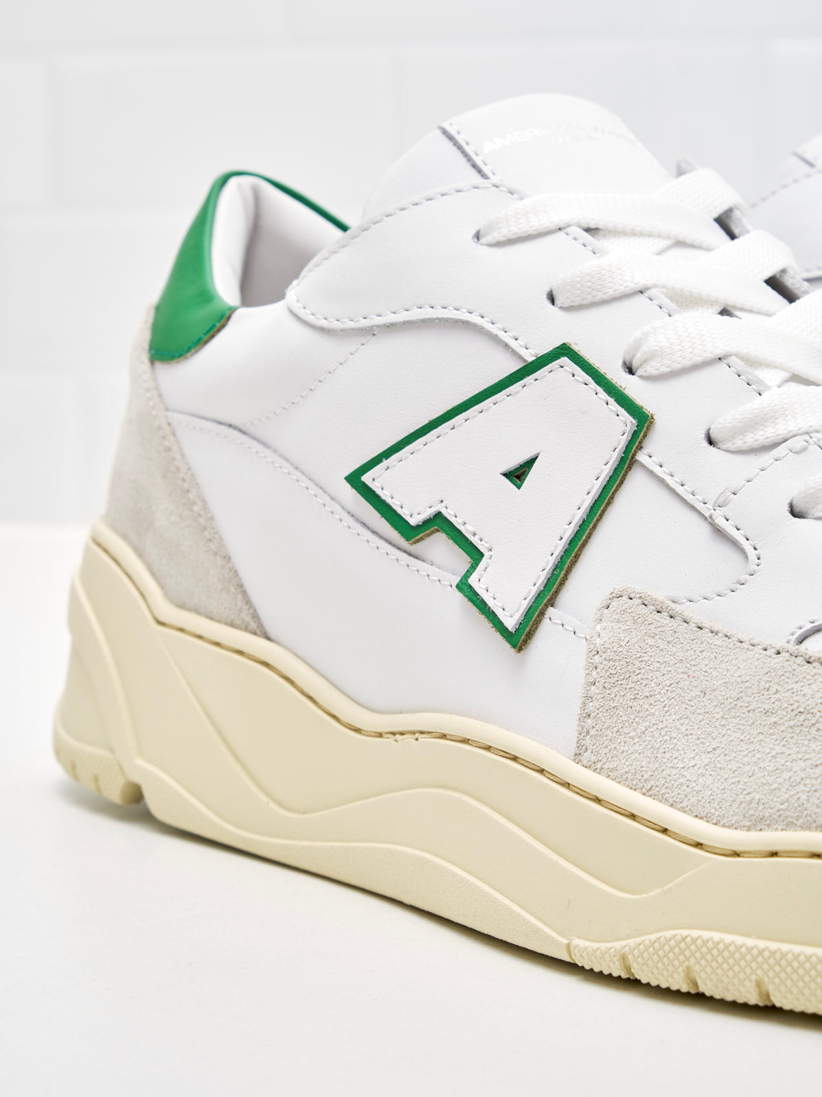 American White - Sneakers Man Emmeuno Logo Explorer white green 