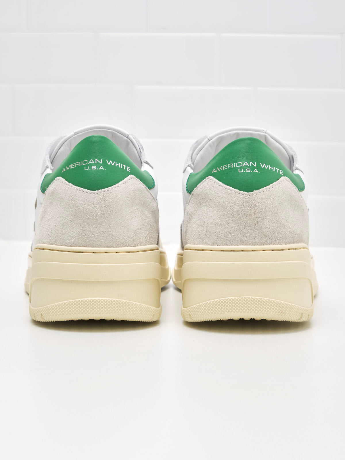 American White - Sneakers Man Emmeuno Logo Explorer white green 
