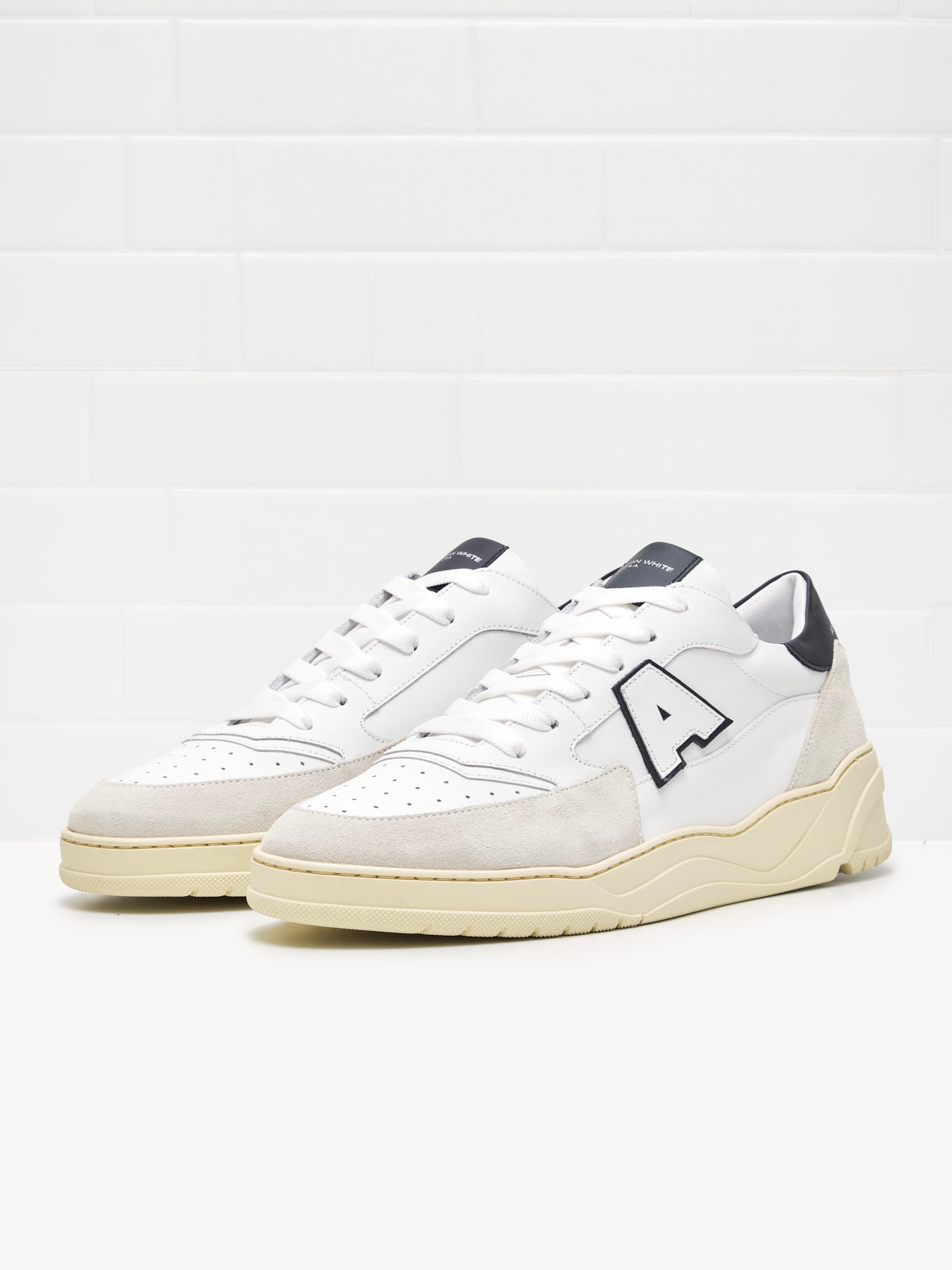 American White - Emmeuno Logo Explorer Man white black 