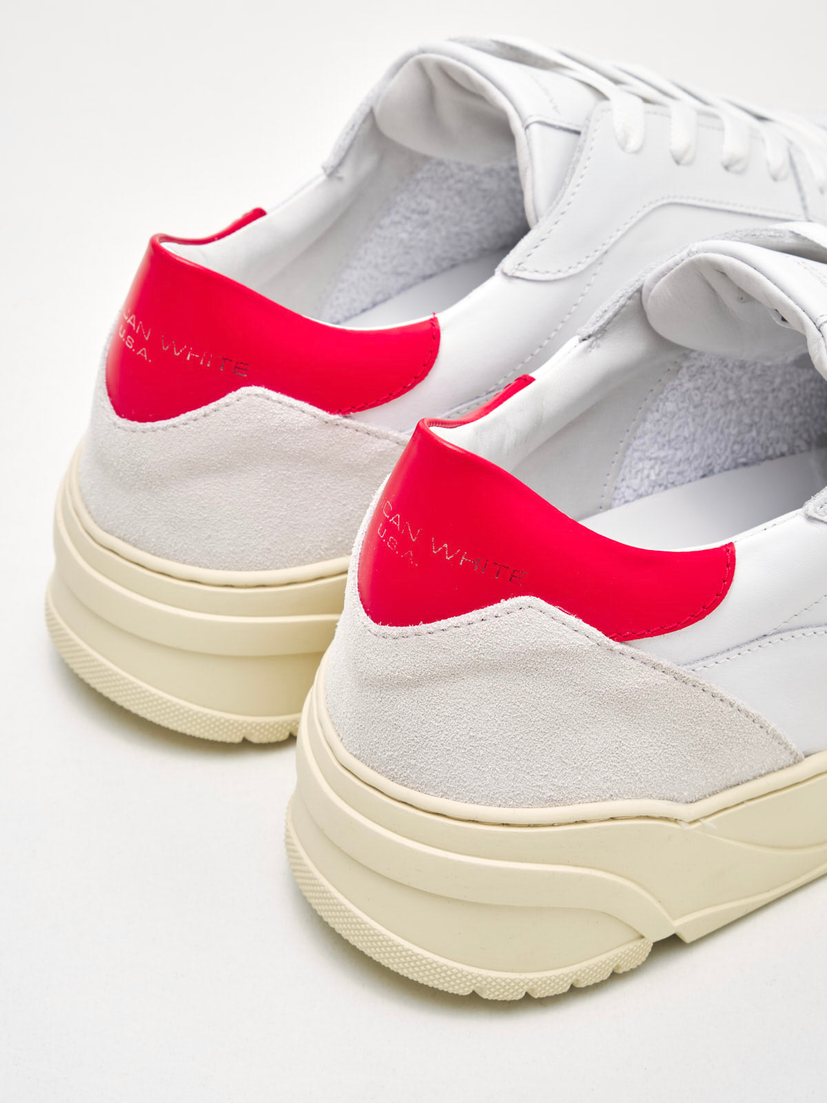 American White - Sneakers Man Emmeuno Logo Explorer white red 