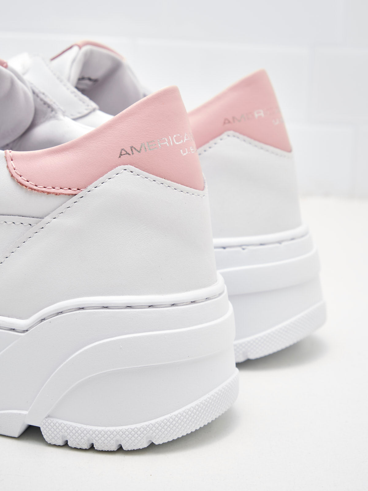 American White - Sneakers Woman Emmeuno Logo white pink 