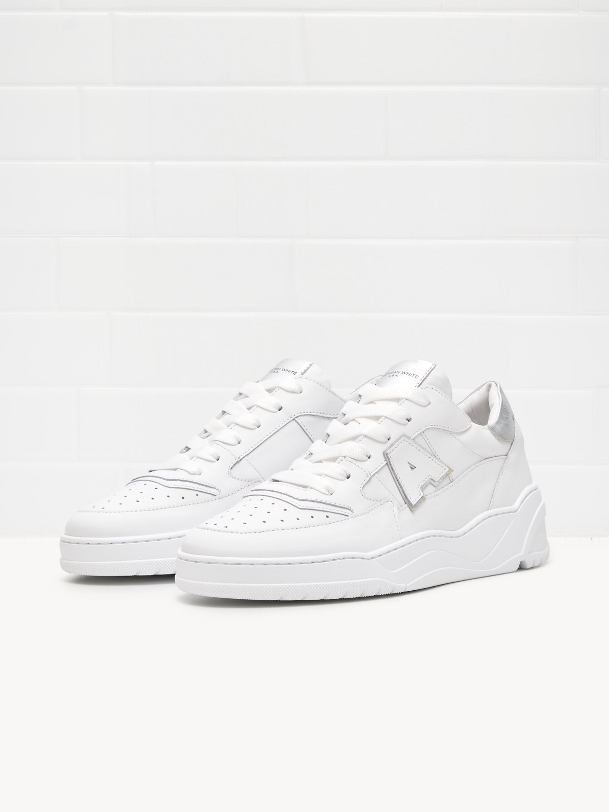 American White - Sneakers Woman Emmeuno Logo white silver 