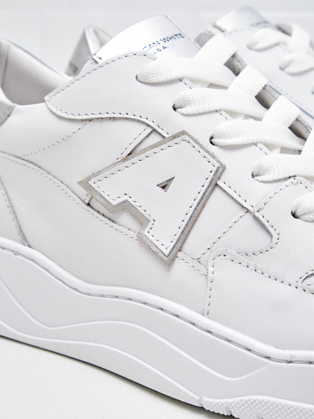 American White - Sneakers Woman Emmeuno Logo white silver 