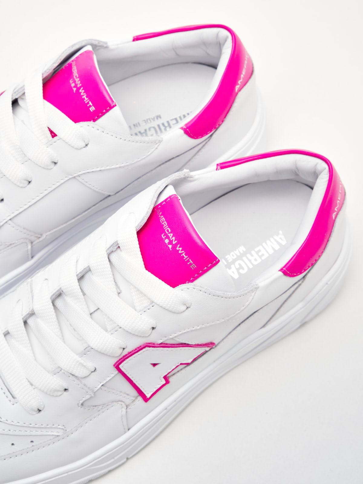 American White - Sneakers Woman Emmeuno Logo white fucsia 