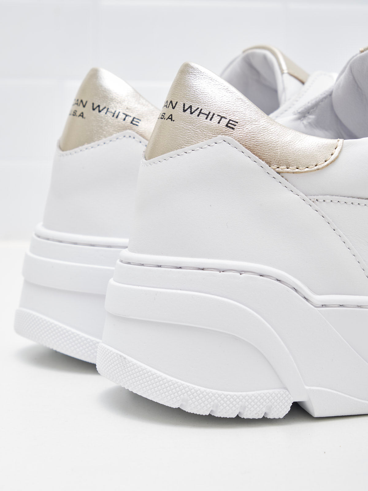 American White - Sneakers Woman Emmeuno Logo white platinum 