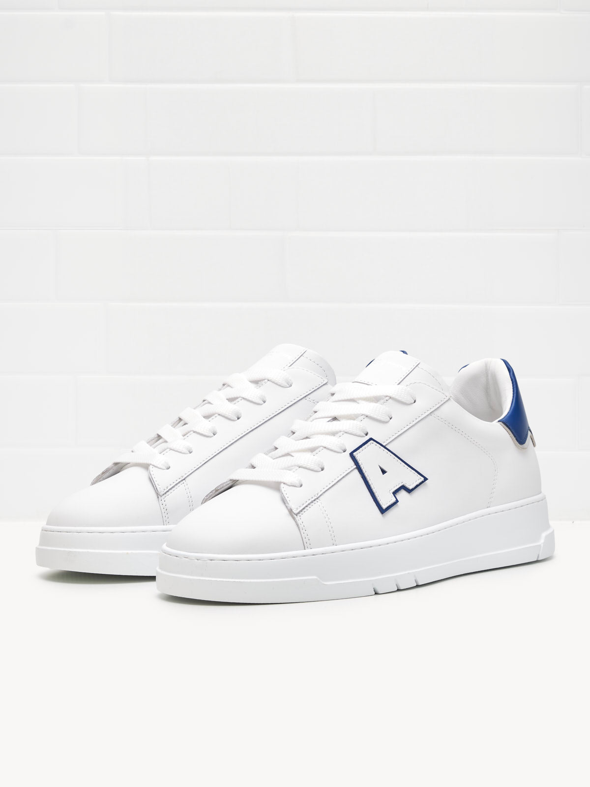 American White - Sneakers Logo Man white blue 