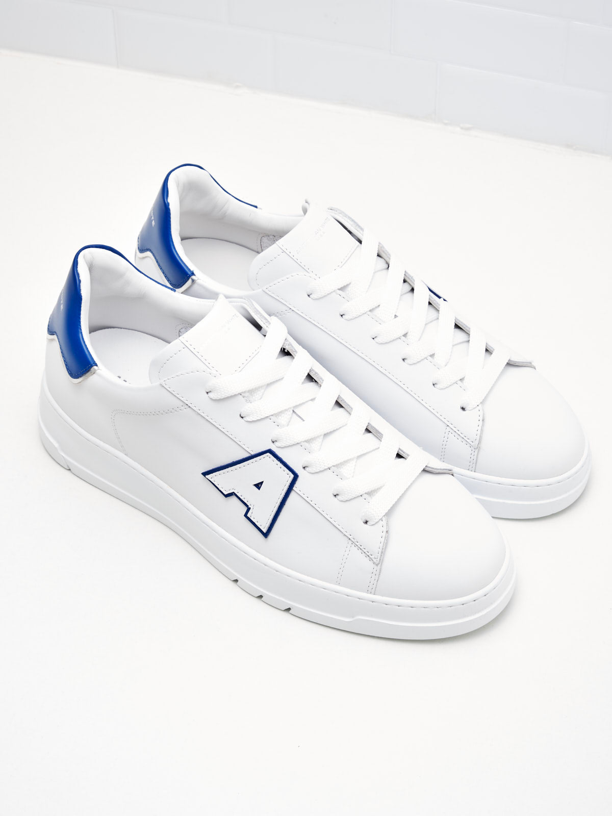 American White - Sneakers Logo Man white blue 