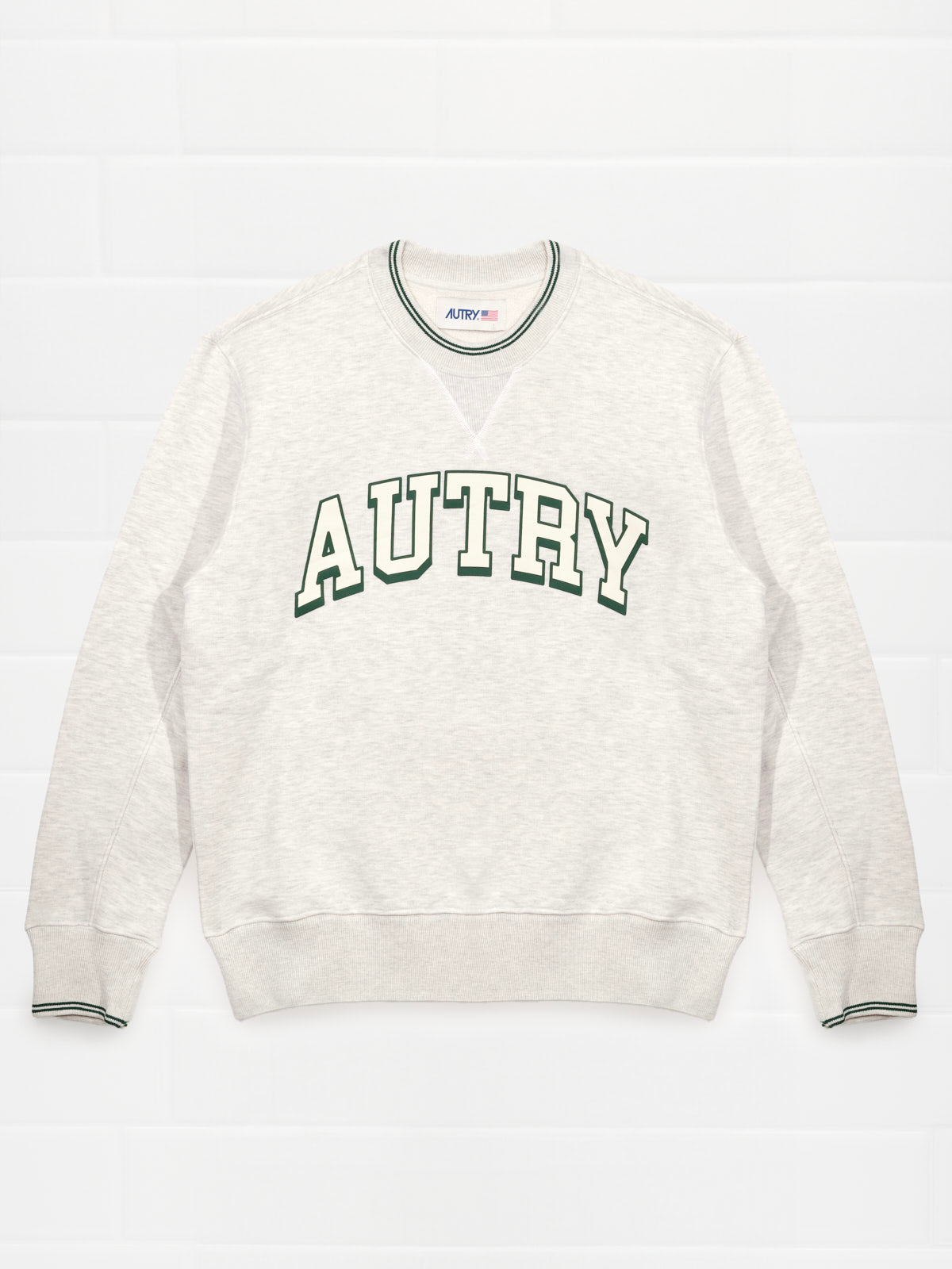 Felpa in Jersey College Man grigio verde