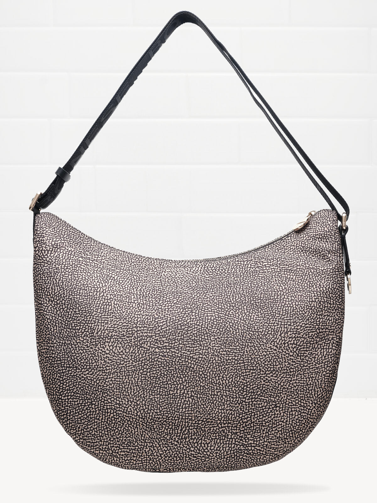 Borbonese - Borsa Luna Bag Medium OP Natural Black 