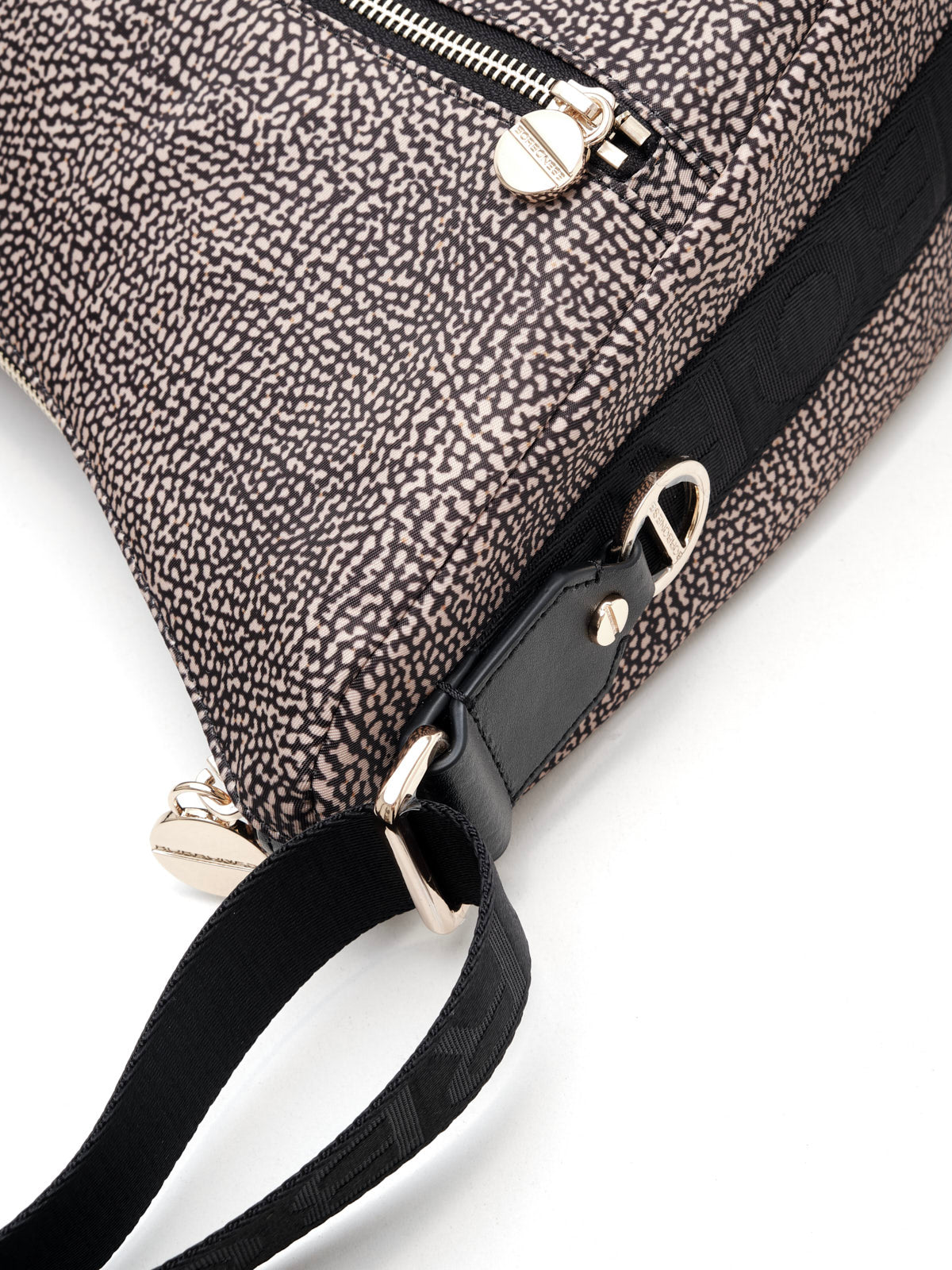 Borbonese - Borsa Luna Bag Medium OP Natural Black 
