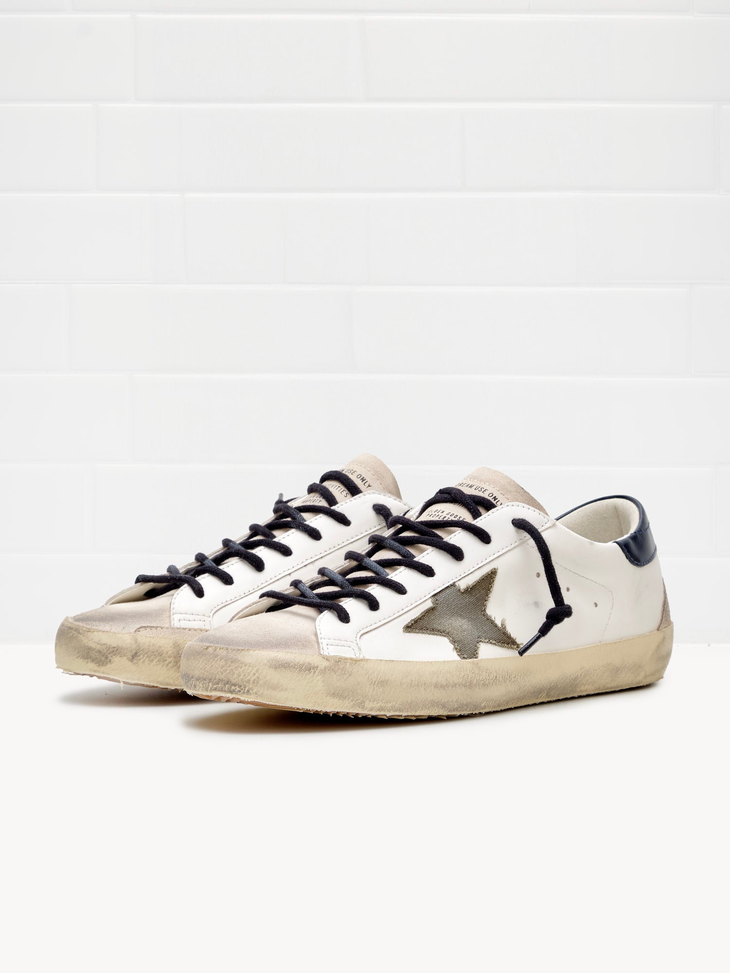 golden goose - Sneakers Super Star Classic With Spur Man white green black 