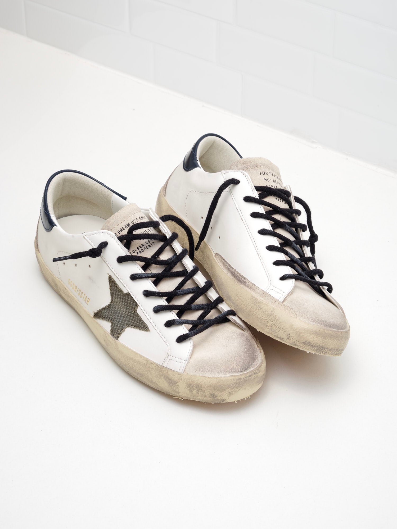golden goose - Sneakers Super Star Classic With Spur Man white green black 