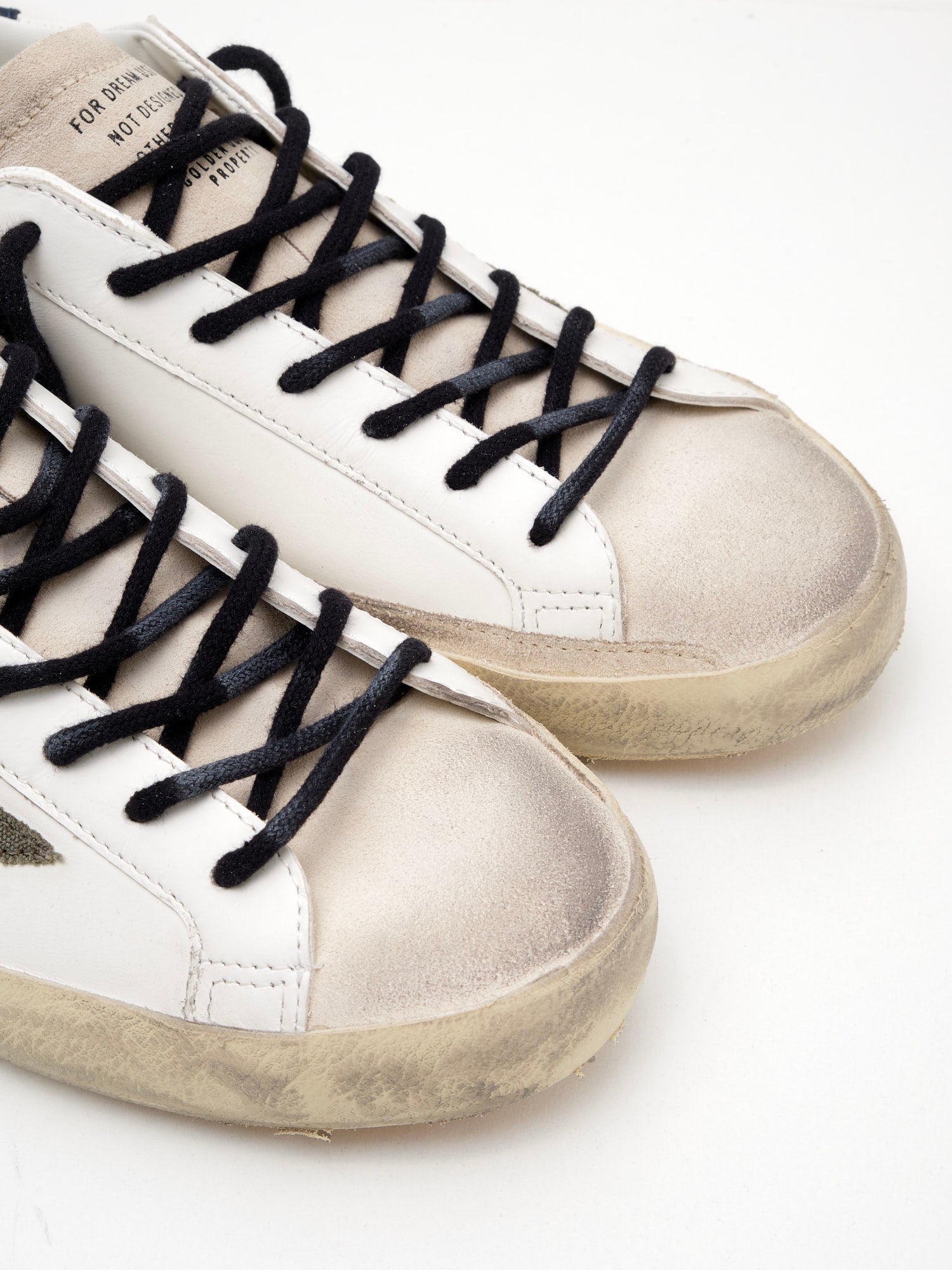 golden goose - Sneakers Super Star Classic With Spur Man white green black 