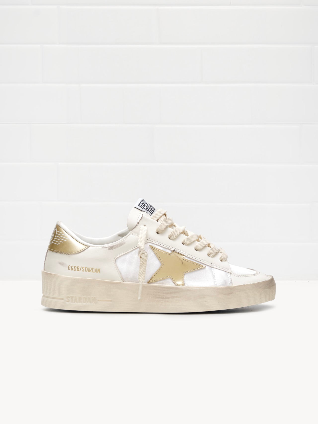 Sneakers Stardan Woman Leather Laminated white/gold