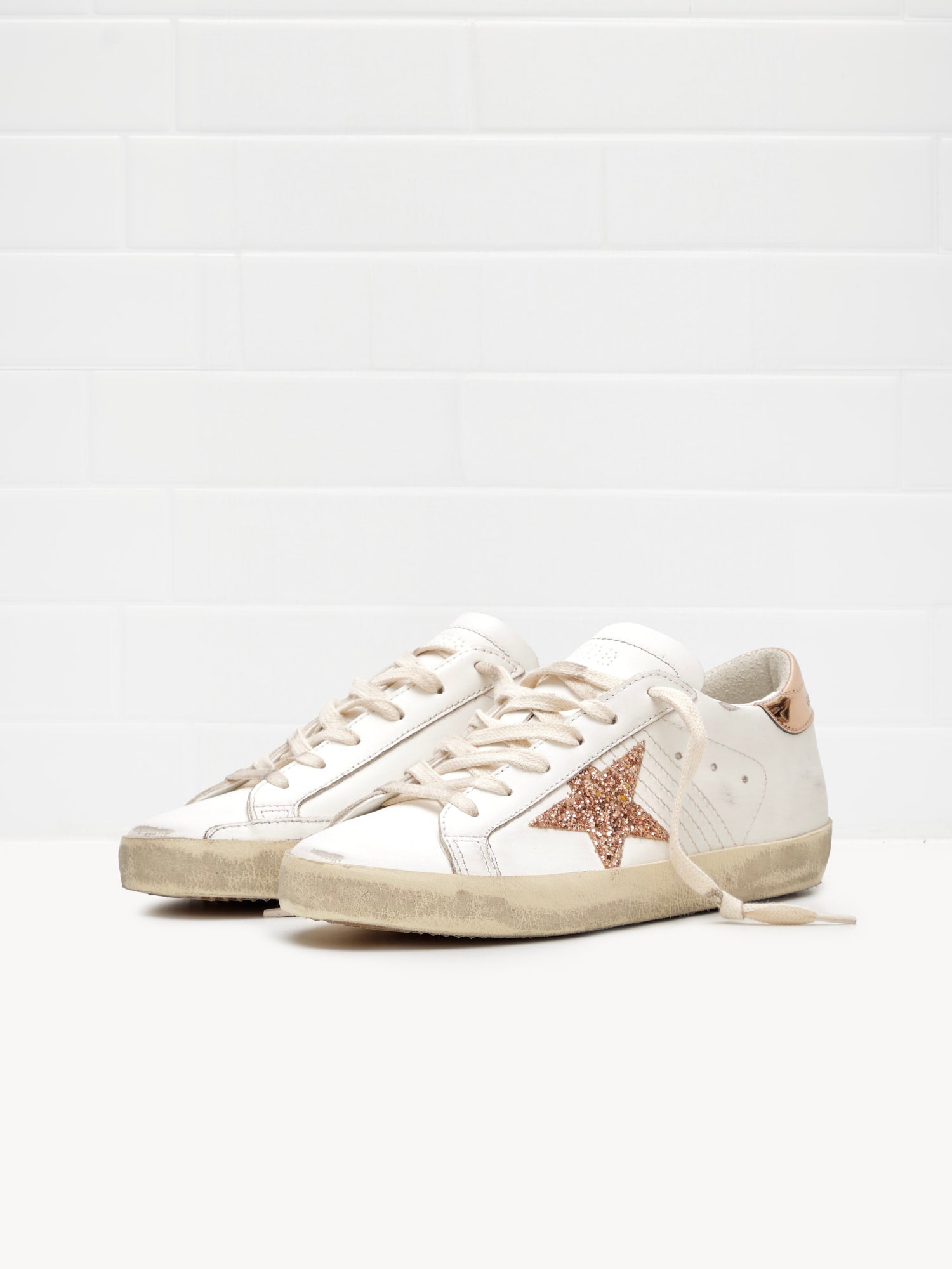Golden Goose Super Star Woman white pink gold