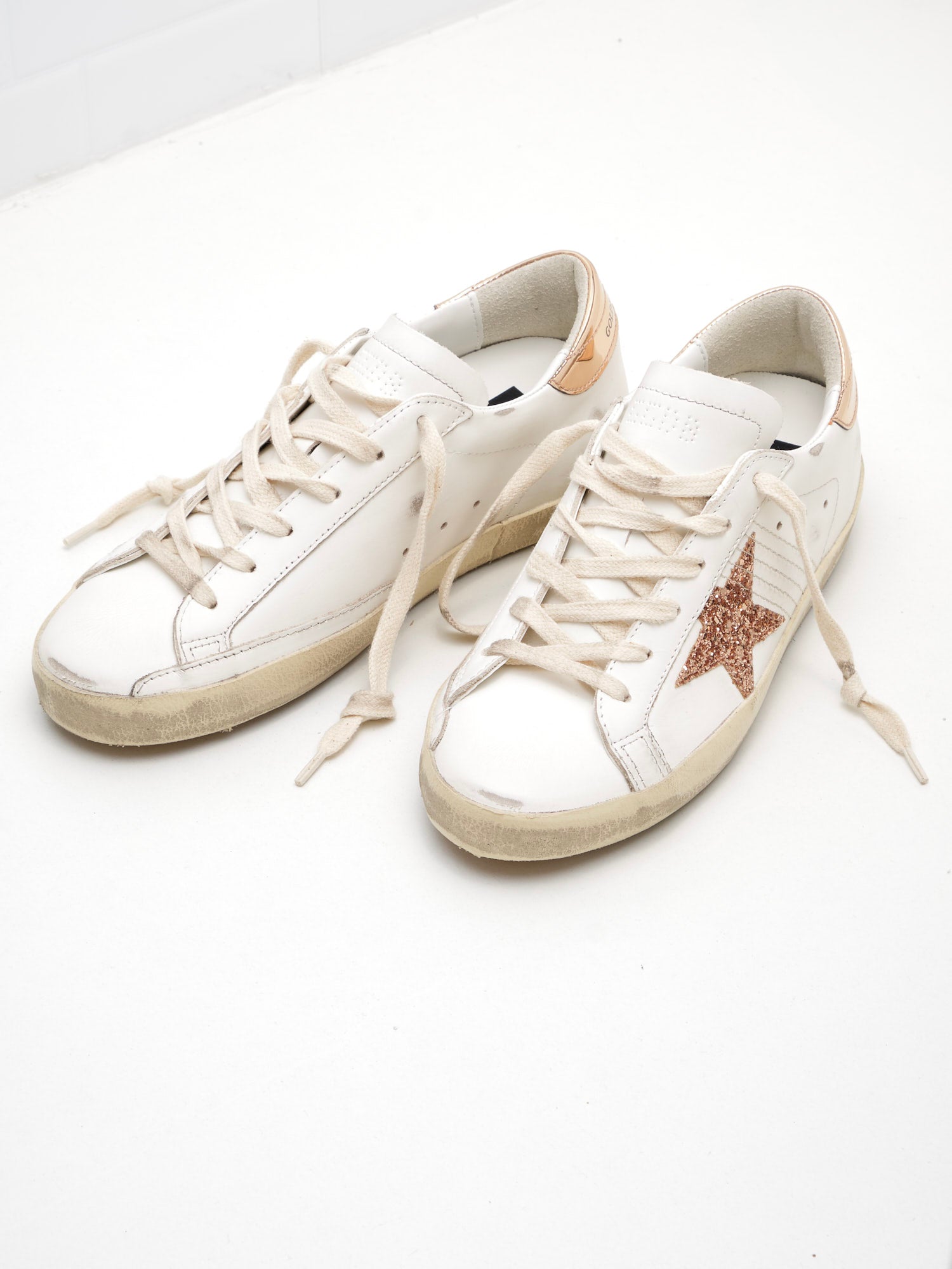 Golden Goose Super Star Woman white pink gold