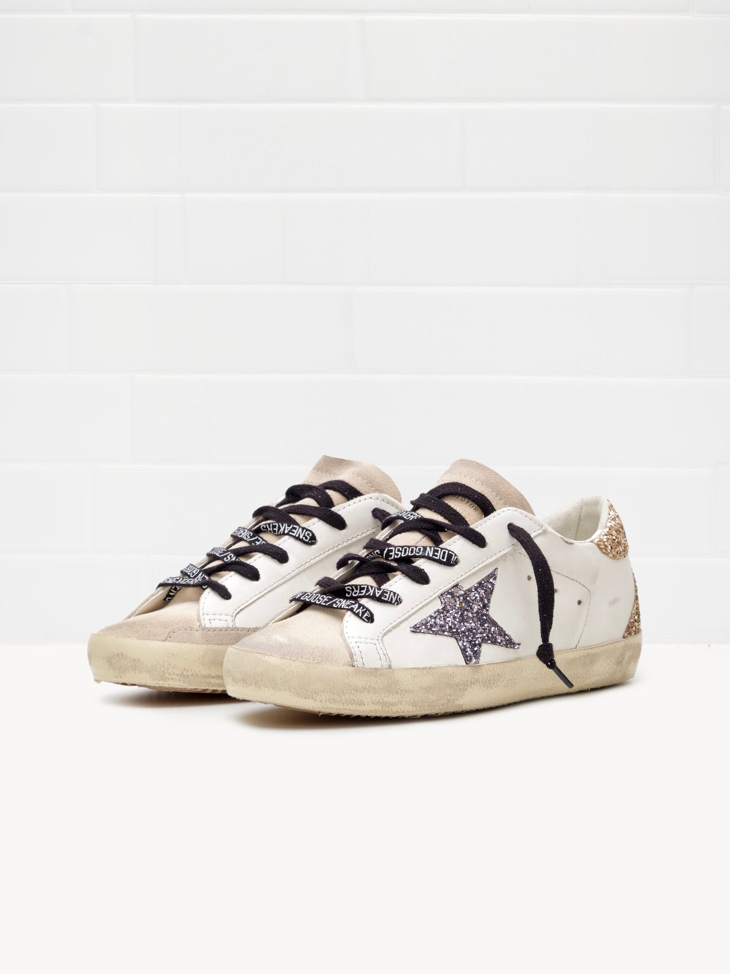 golden goose - Sneakers Super Star Woman white grey black 