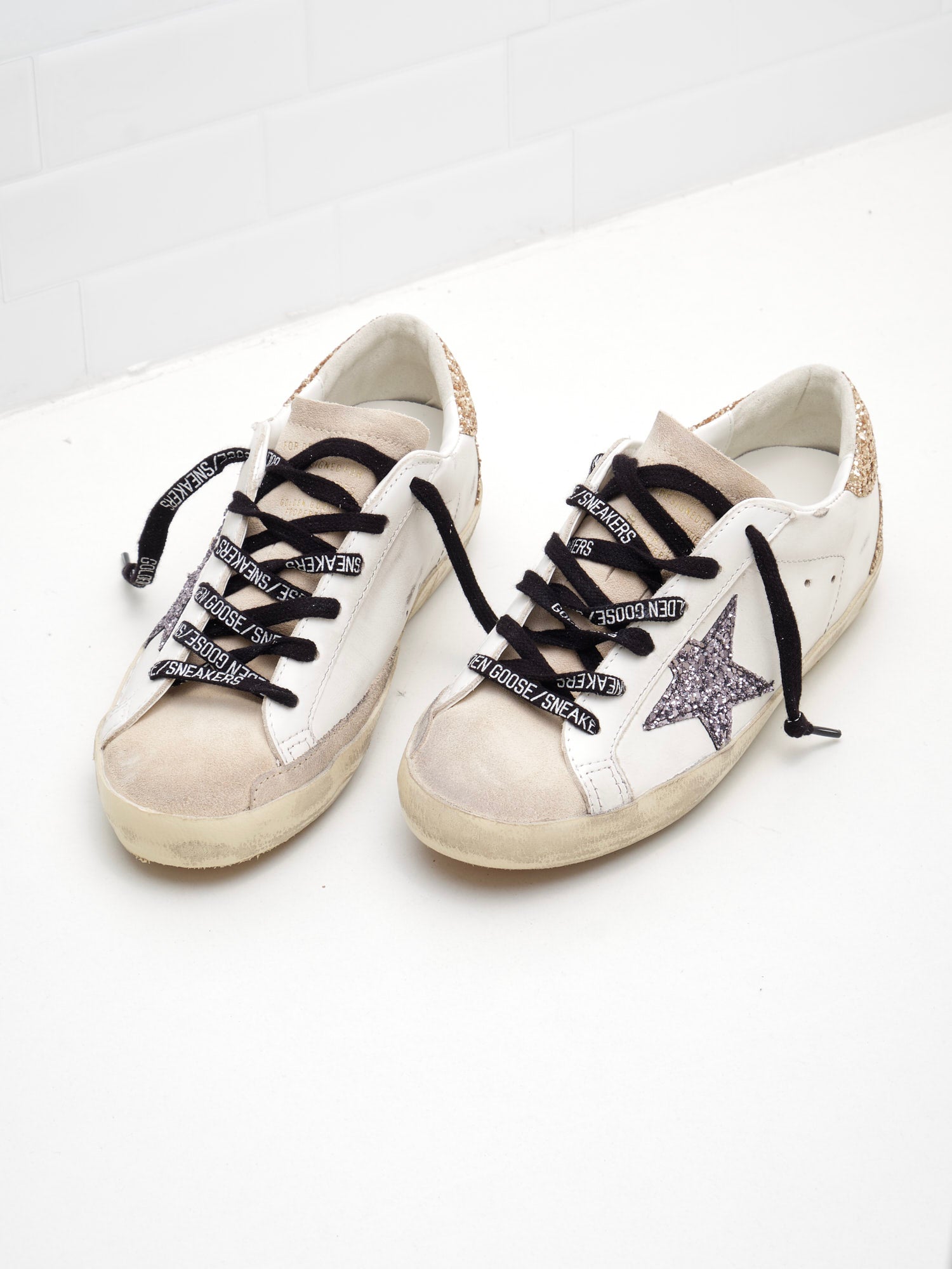 golden goose - Sneakers Super Star Woman white grey black 