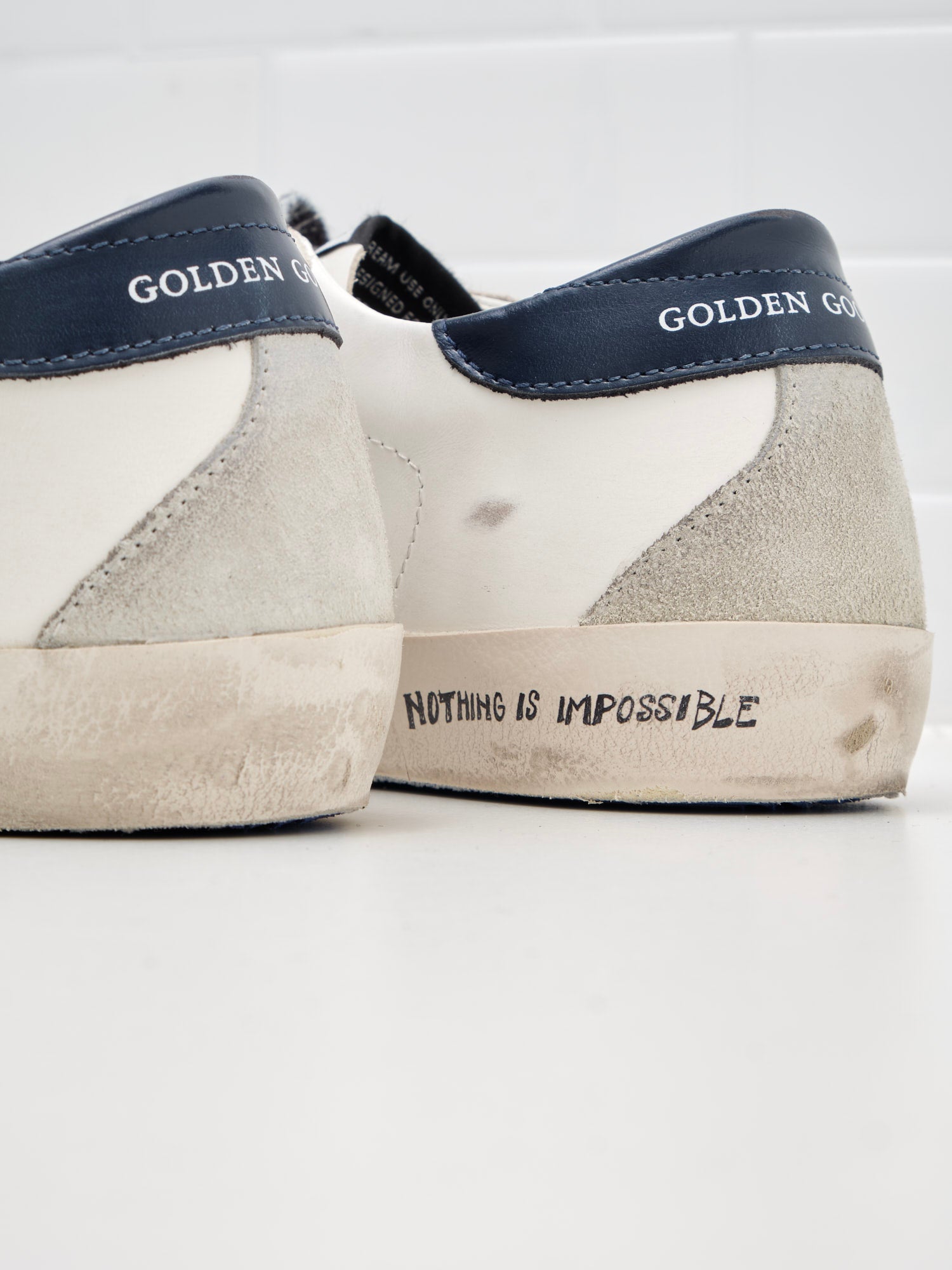 Golden Goose Super Star Woman white glitter fucsia blue ice