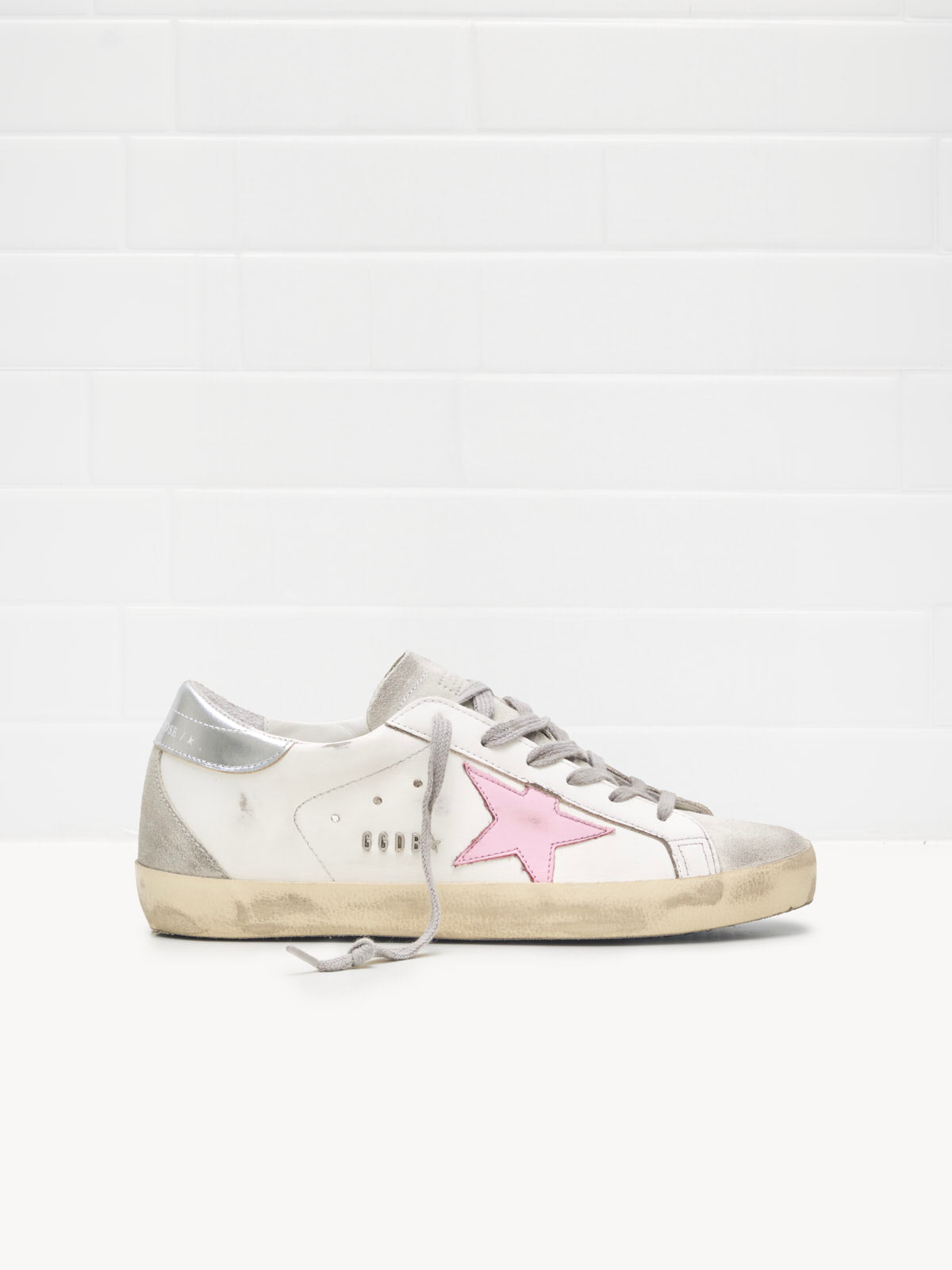 golden goose - Sneakers Super Star With Spur Woman white ice orchid silver 