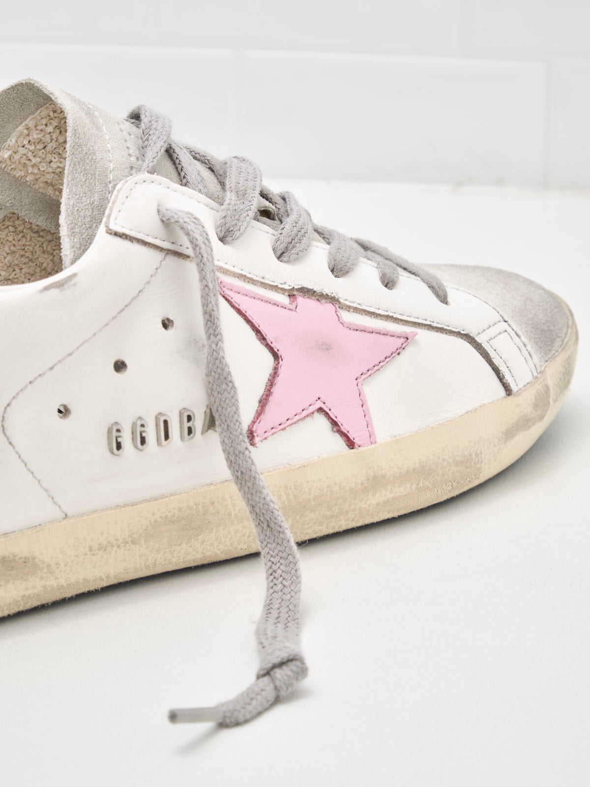 golden goose - Sneakers Super Star With Spur Woman white ice orchid silver 