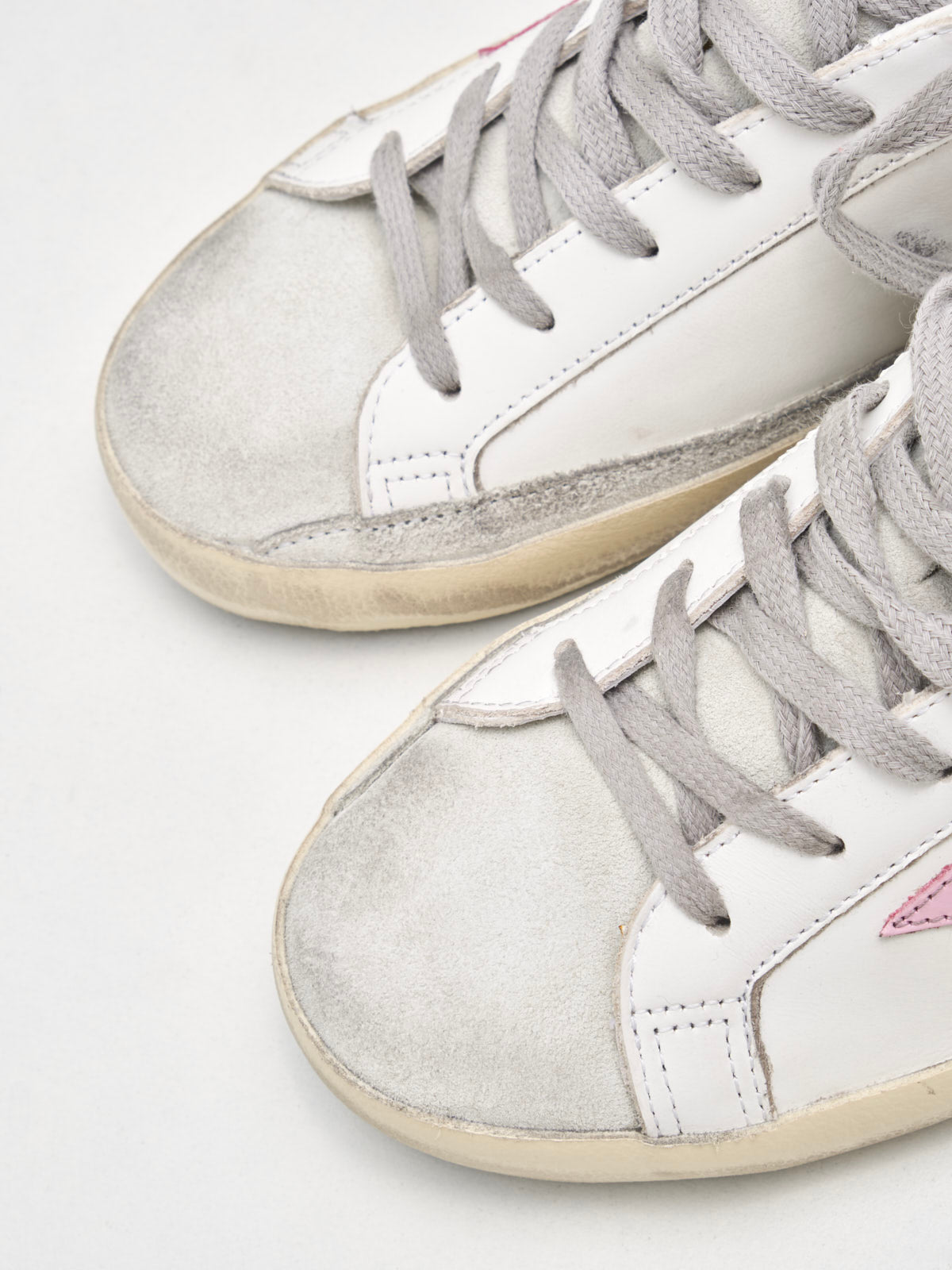 golden goose - Sneakers Super Star With Spur Woman white ice orchid silver 