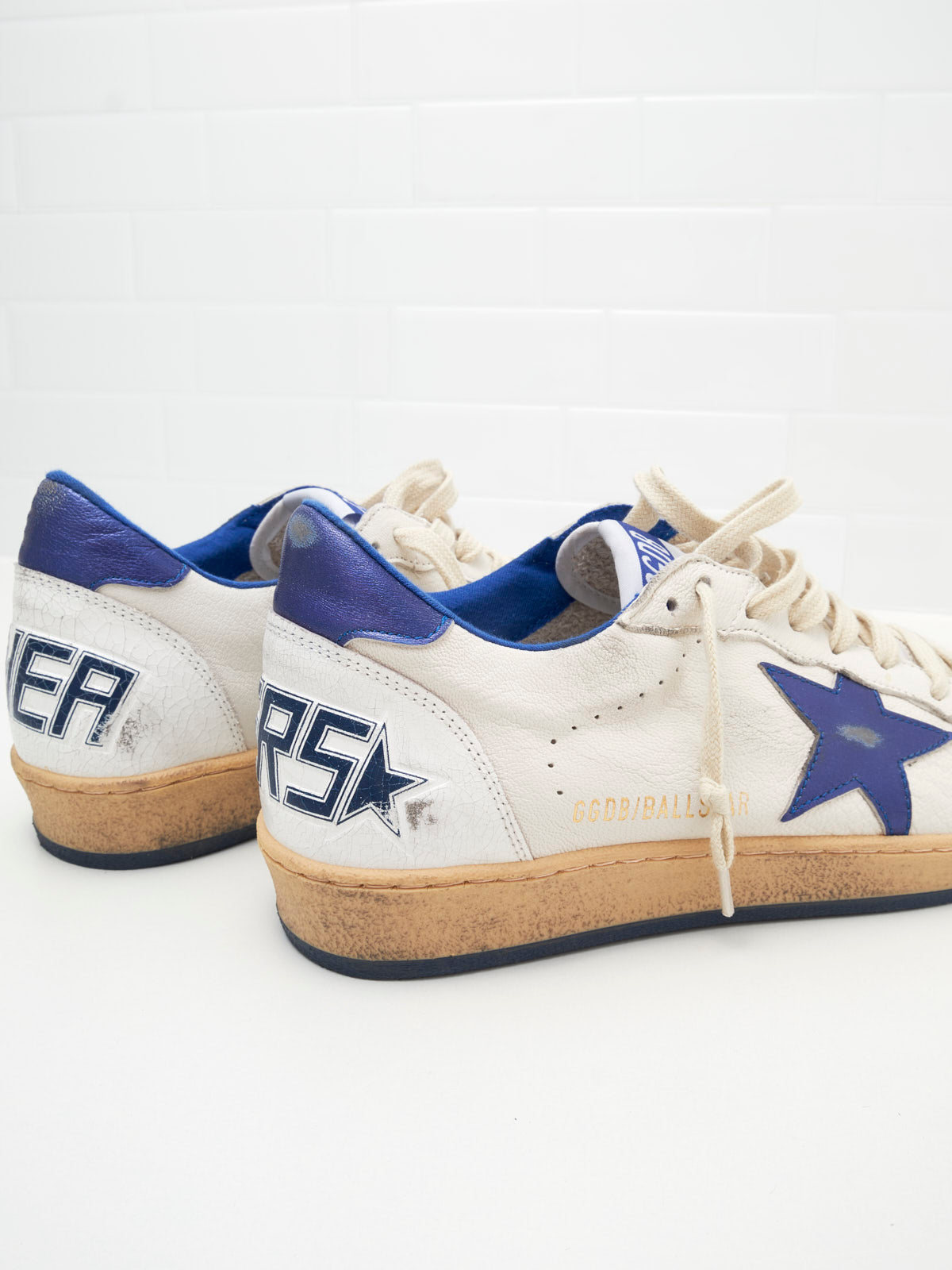 golden goose - Golden goose ball star white/bluette 
