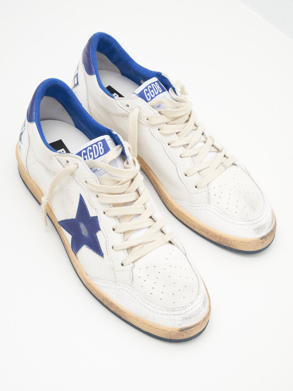golden goose - Golden goose ball star white/bluette 