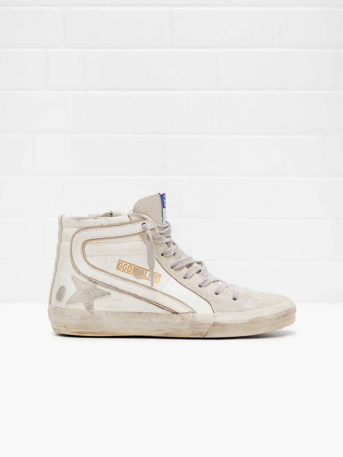 Golden goose slide classic white/ice