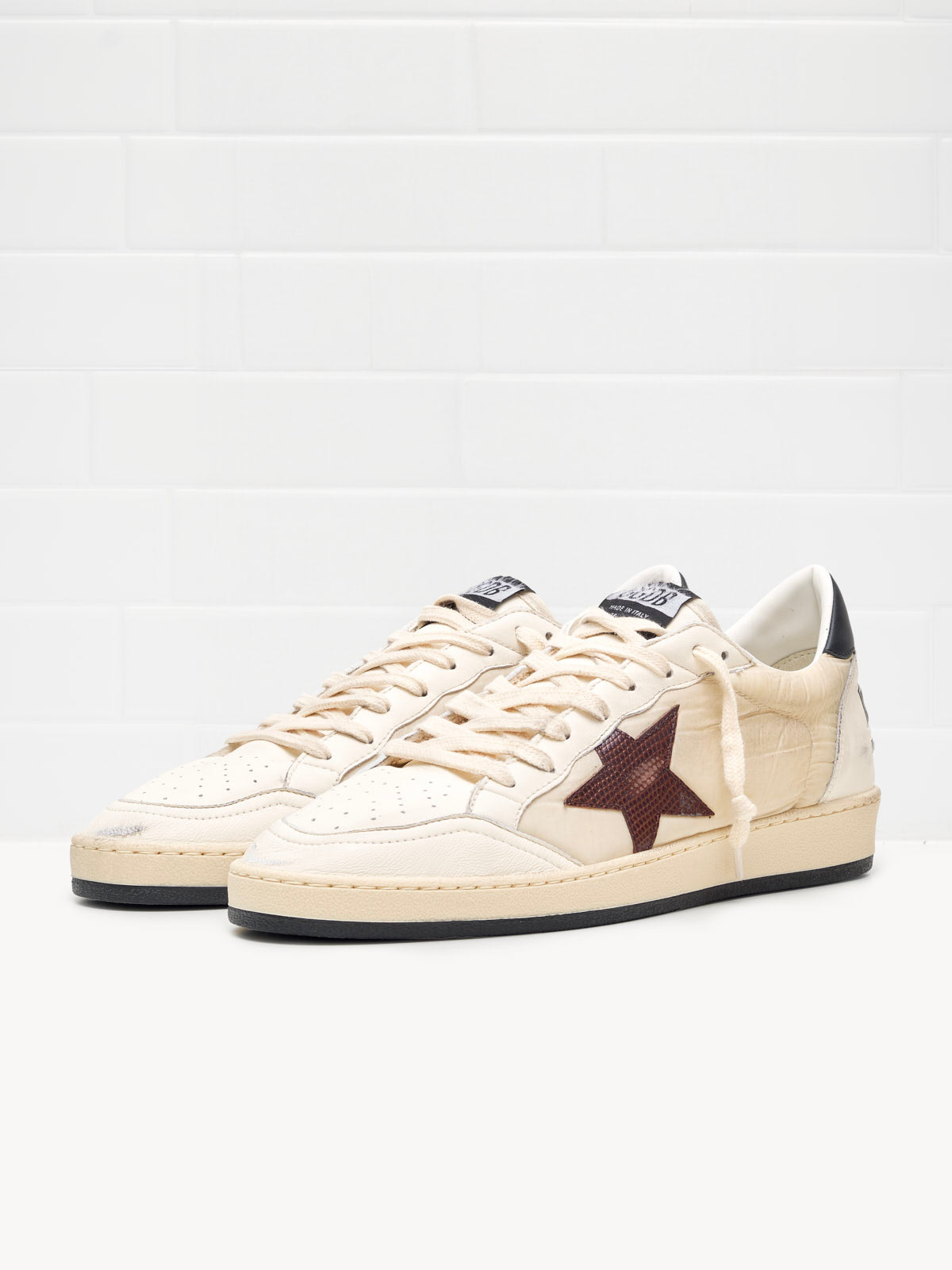 golden goose - Sneakers Ball Star Man white burgundy tejus 