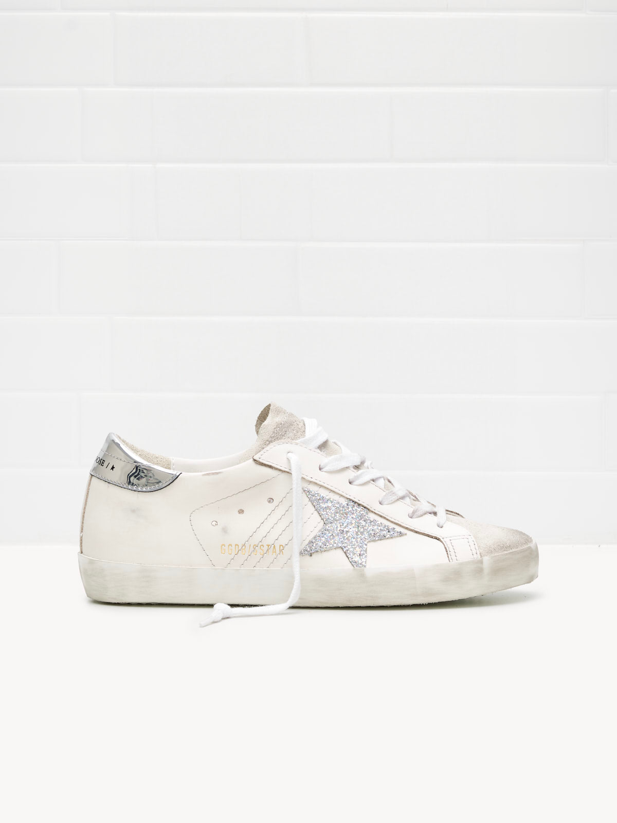 golden goose - Sneakers Super Star Woman white silver 
