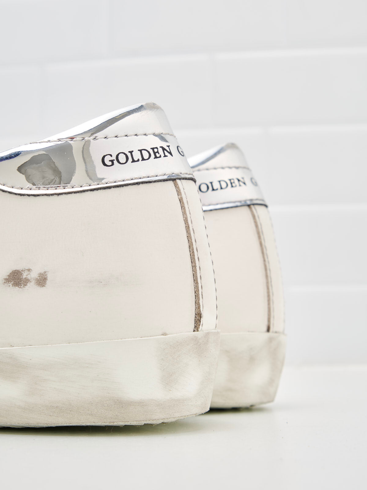 golden goose - Sneakers Super Star Woman white silver 