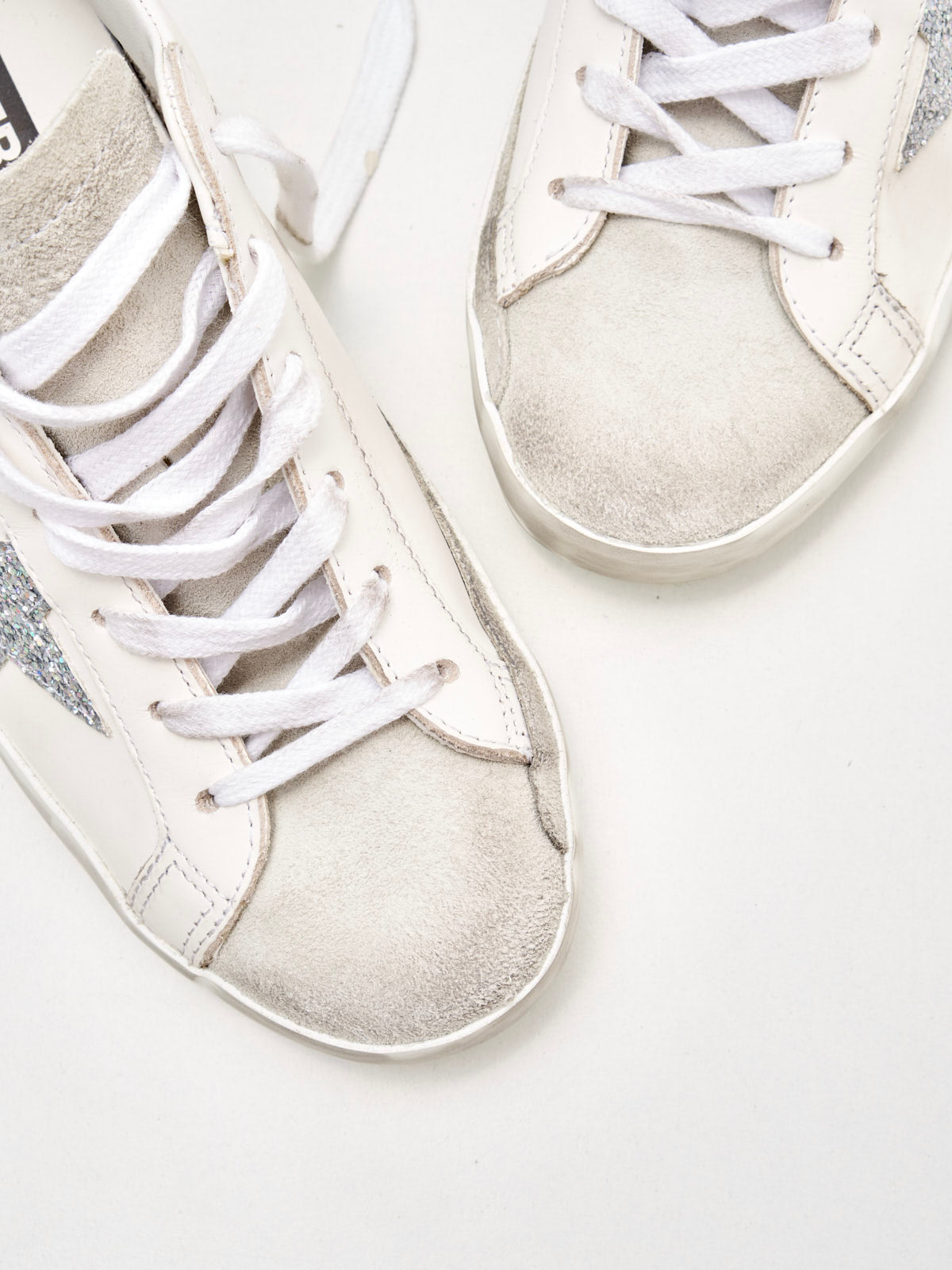 golden goose - Sneakers Super Star Woman white silver 