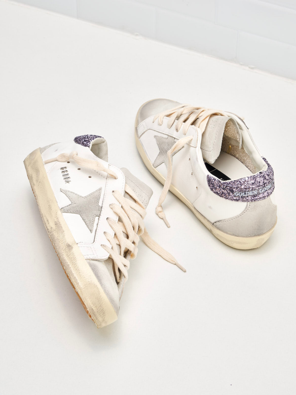golden goose - Sneakers Super Star Woman white grey 